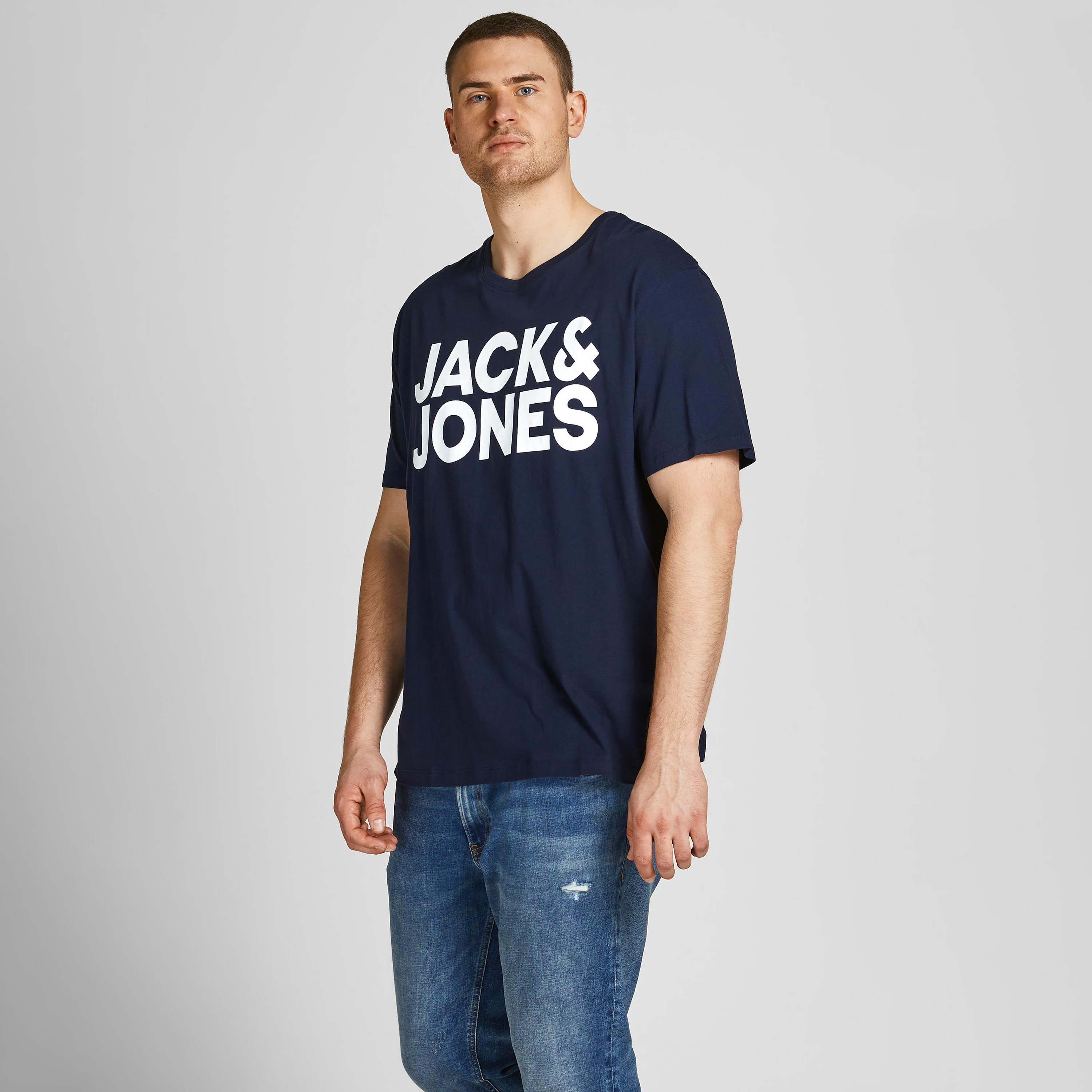 Jack & Jones Plus Size Logo Crew Neck Short Sleeves T-Shirt-men-clothing-tshirtsandpolos-tshirts-image-2
