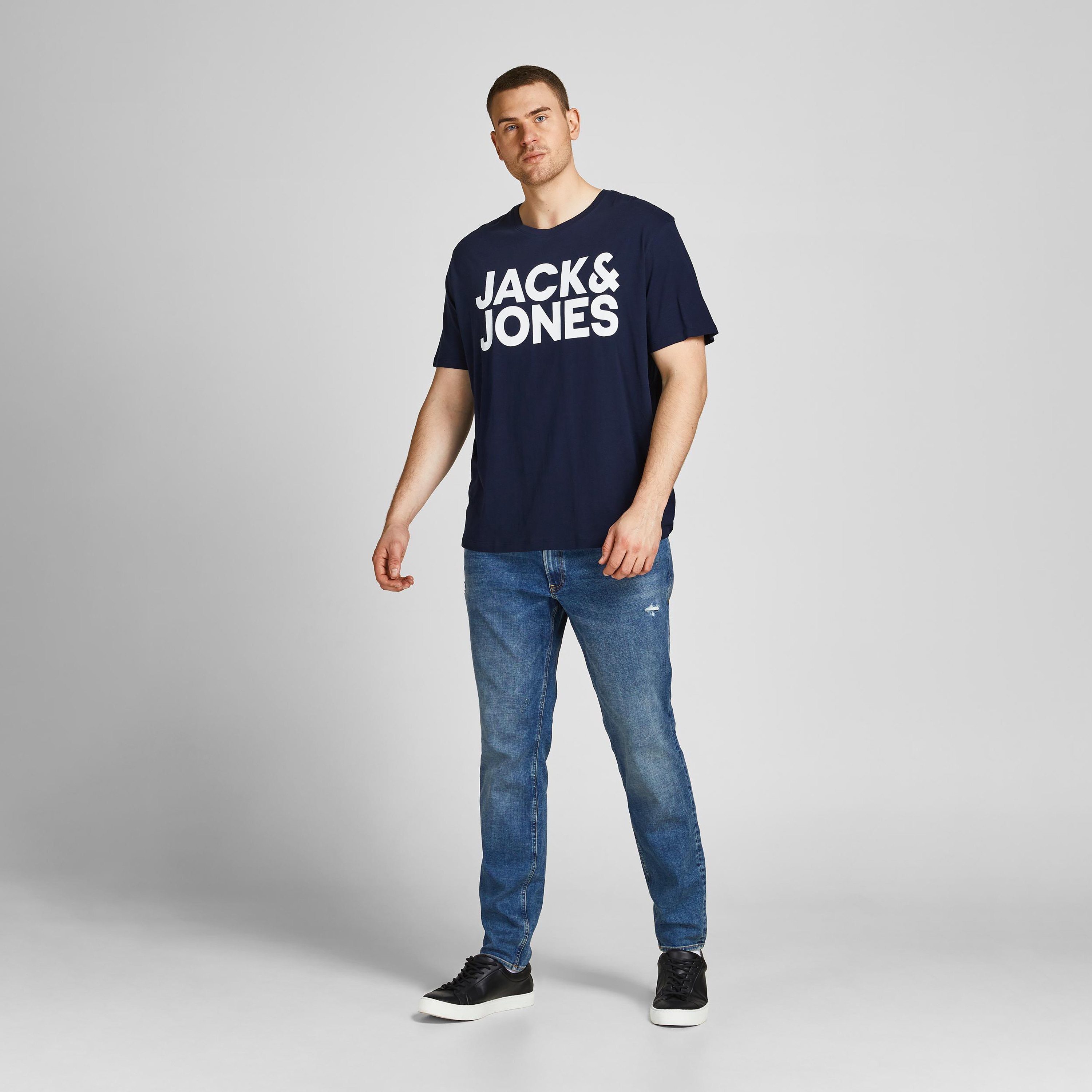 Jack & Jones Plus Size Logo Crew Neck Short Sleeves T-Shirt-men-clothing-tshirtsandpolos-tshirts-image-3