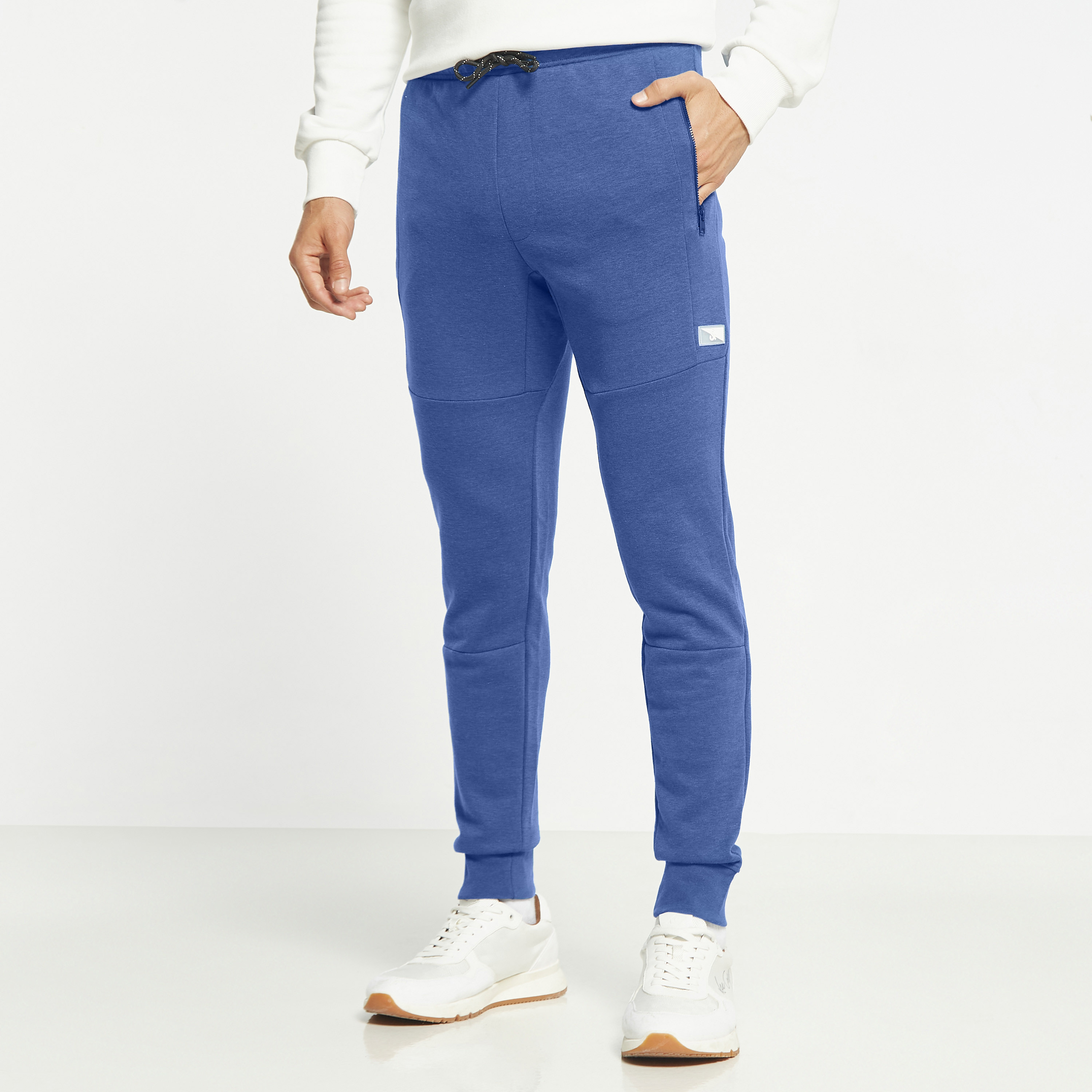 Jack & Jones Plain Mid-Rise Drawstring Joggers-men-clothing-bottoms-joggers-image-1