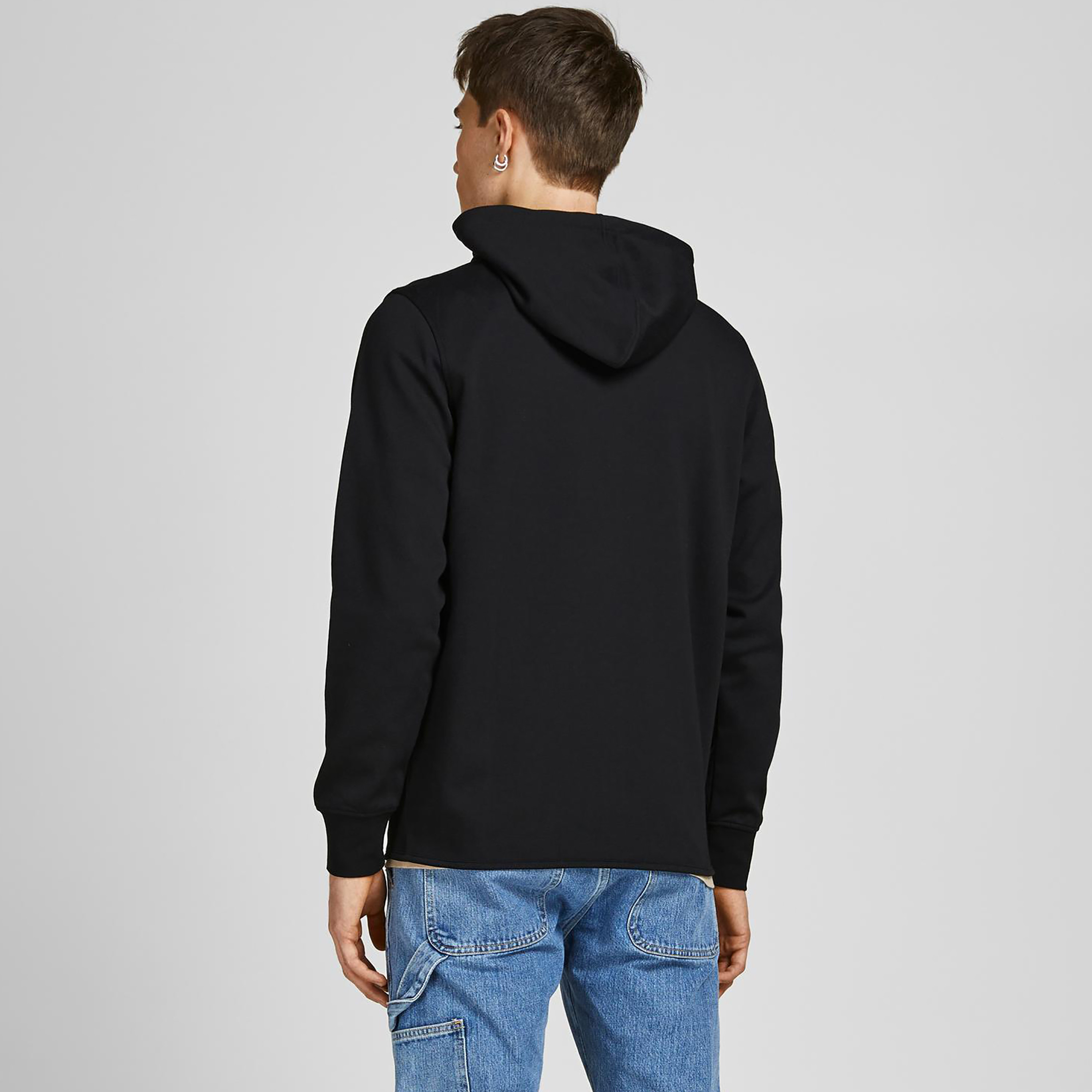 Jack & Jones Plain Hooded Neck Long Sleeves Sweatshirt-men-winterwear-hoodiesandsweatshirts-image-4