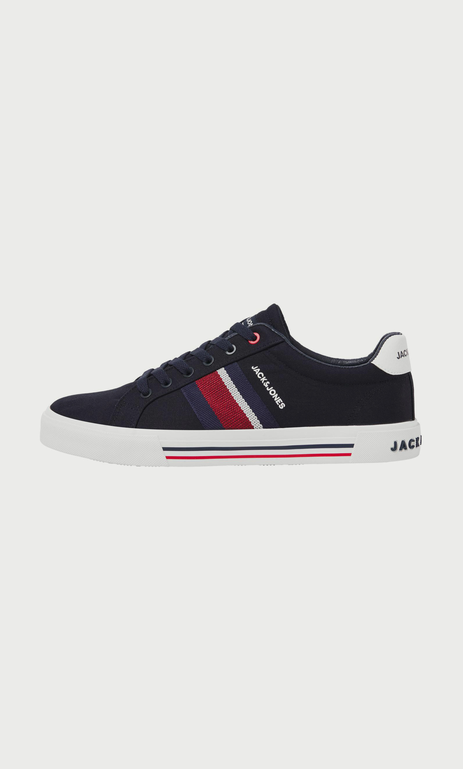 Jack & Jones Men's Low Top Lace Up Canvas Sneakers-men-shoes-sneakers-image-2
