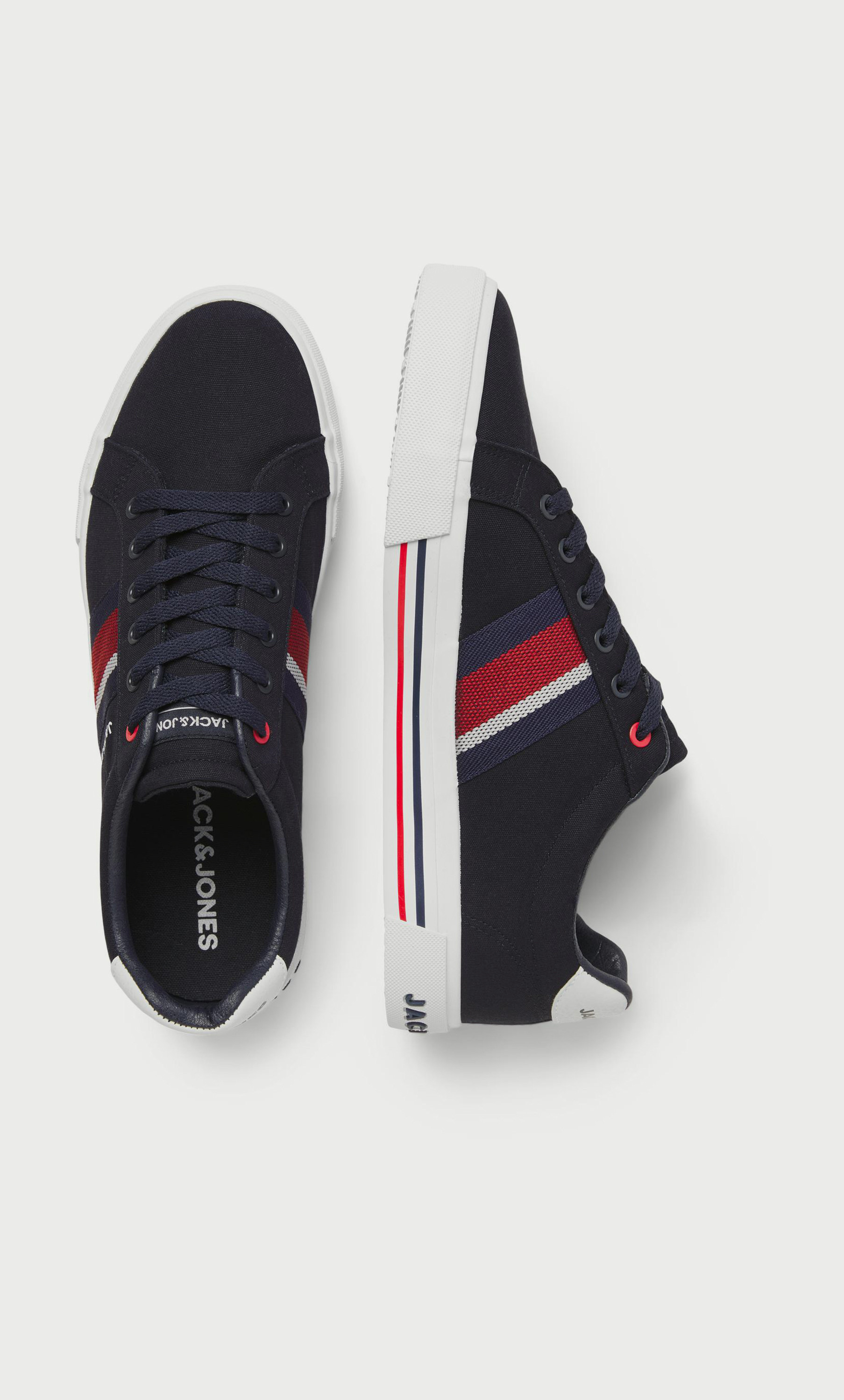 Jack & Jones Men's Low Top Lace Up Canvas Sneakers-men-shoes-sneakers-image-3