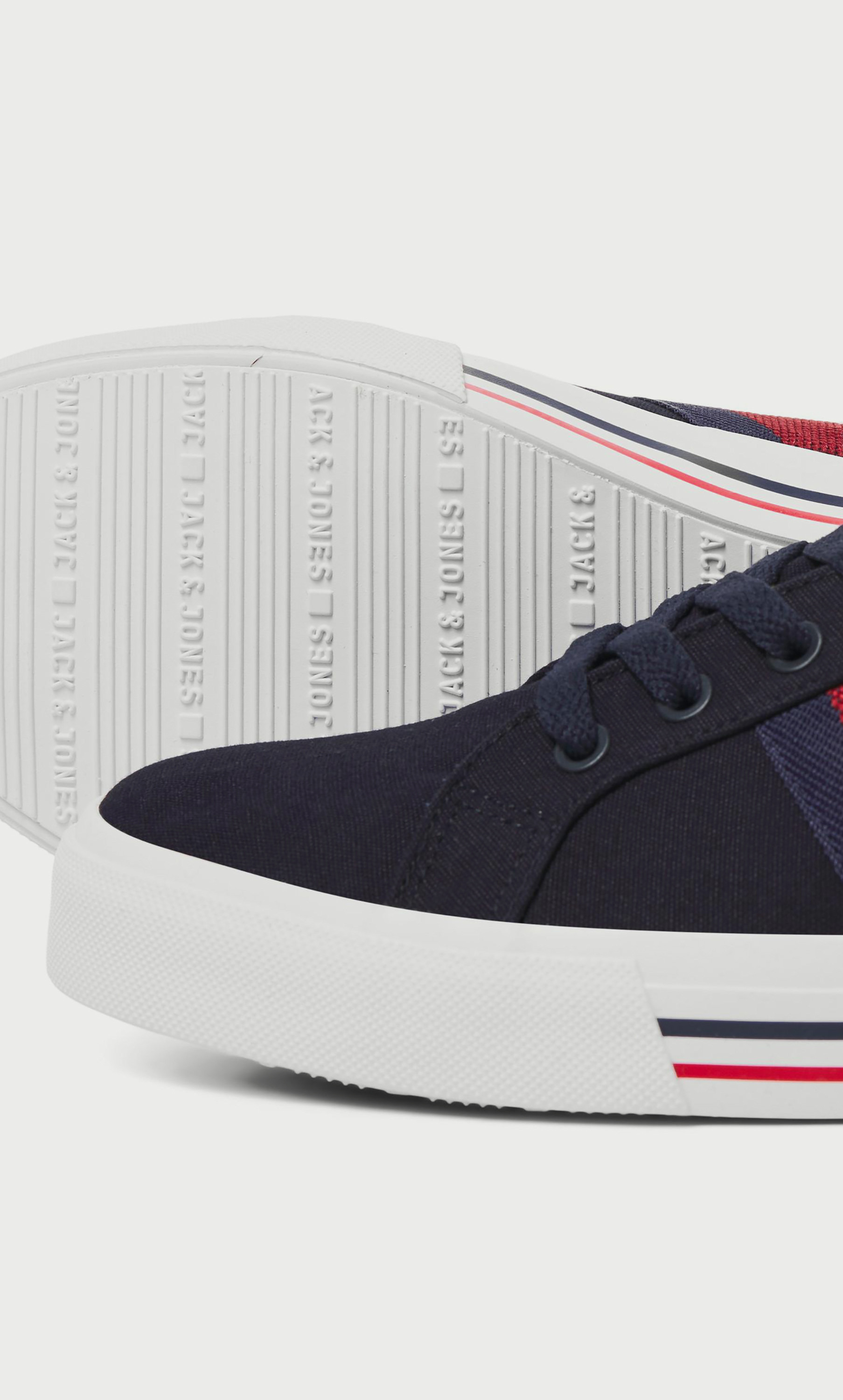 Jack & Jones Men's Low Top Lace Up Canvas Sneakers-men-shoes-sneakers-image-5
