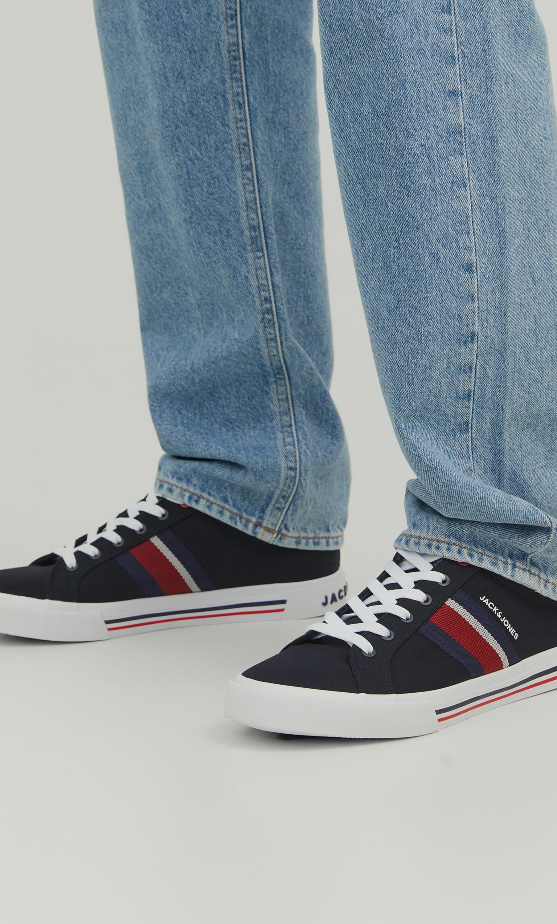 Jack & Jones Men's Low Top Lace Up Canvas Sneakers-men-shoes-sneakers-image-6