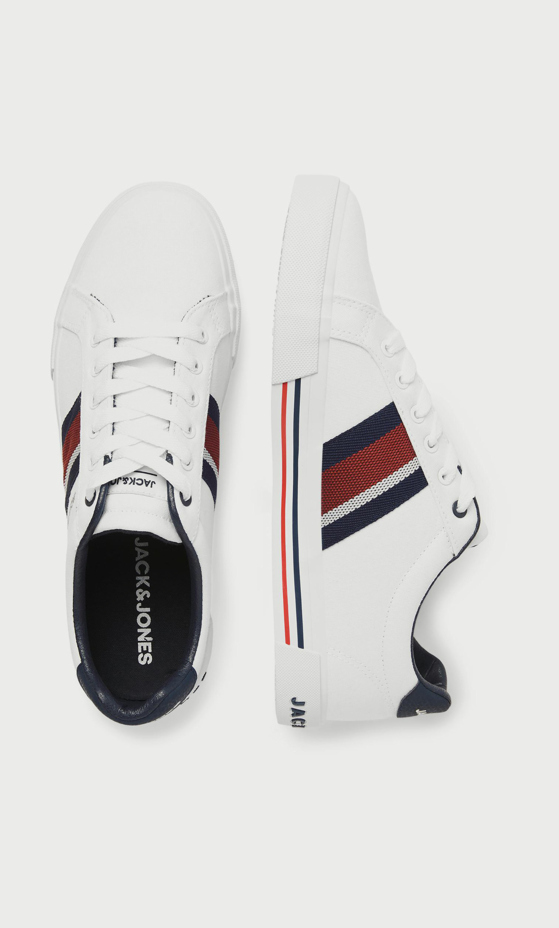 Jack & Jones Men's Low Top Lace Up Canvas Sneakers-men-shoes-sneakers-image-9