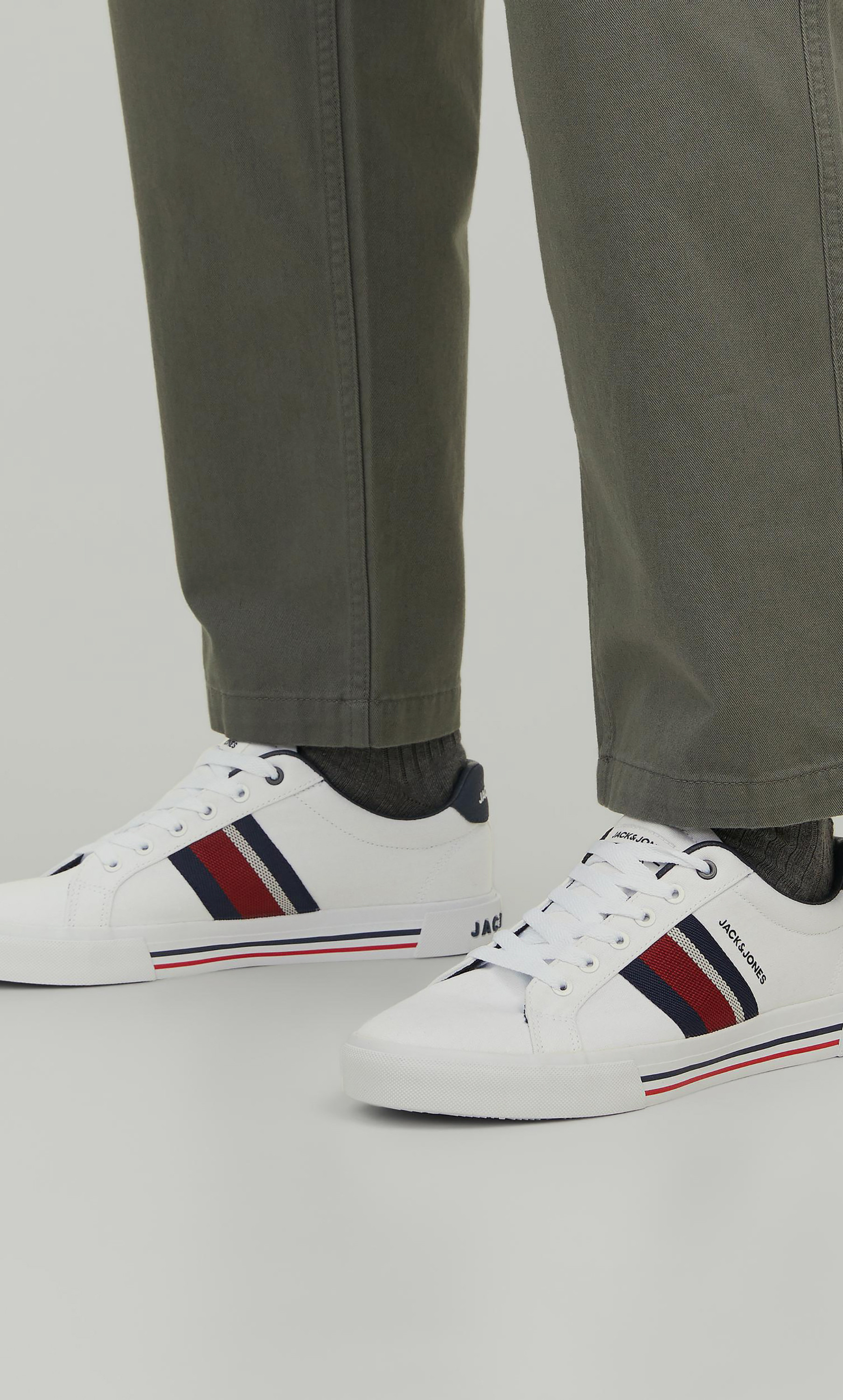 Jack & Jones Men's Low Top Lace Up Canvas Sneakers-men-shoes-sneakers-image-12