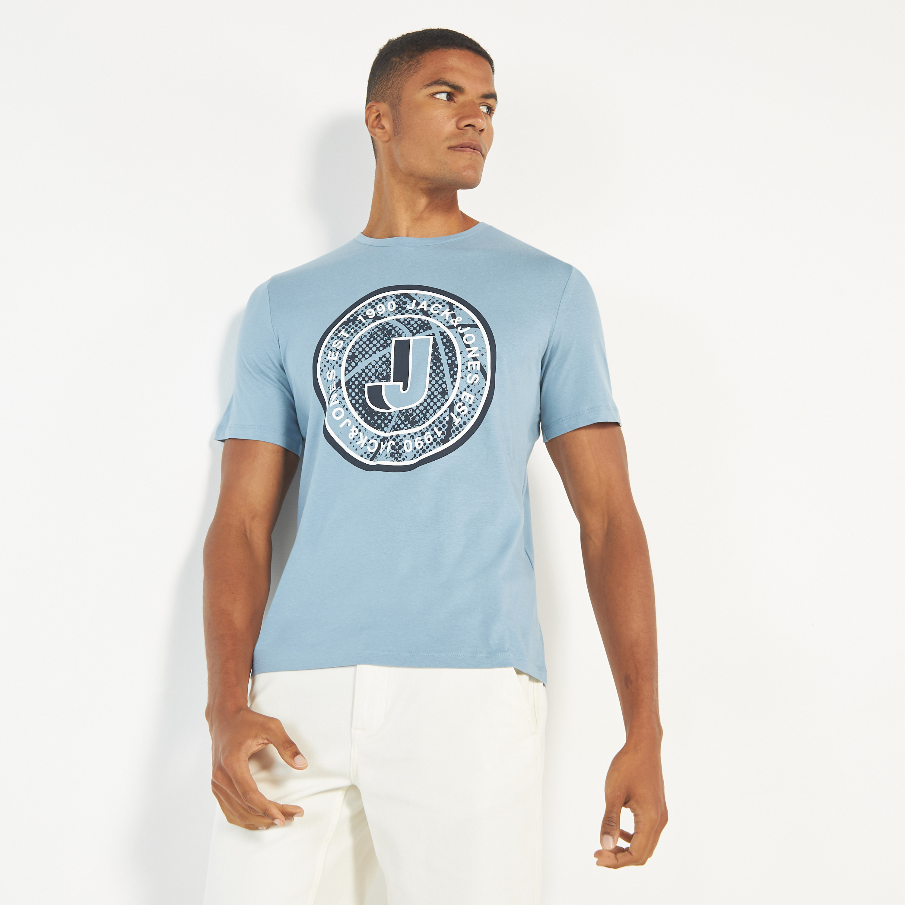 Jack & Jones Printed Crew Neck Short Sleeves T-Shirt-men-clothing-tshirtsandpolos-tshirts-image-1