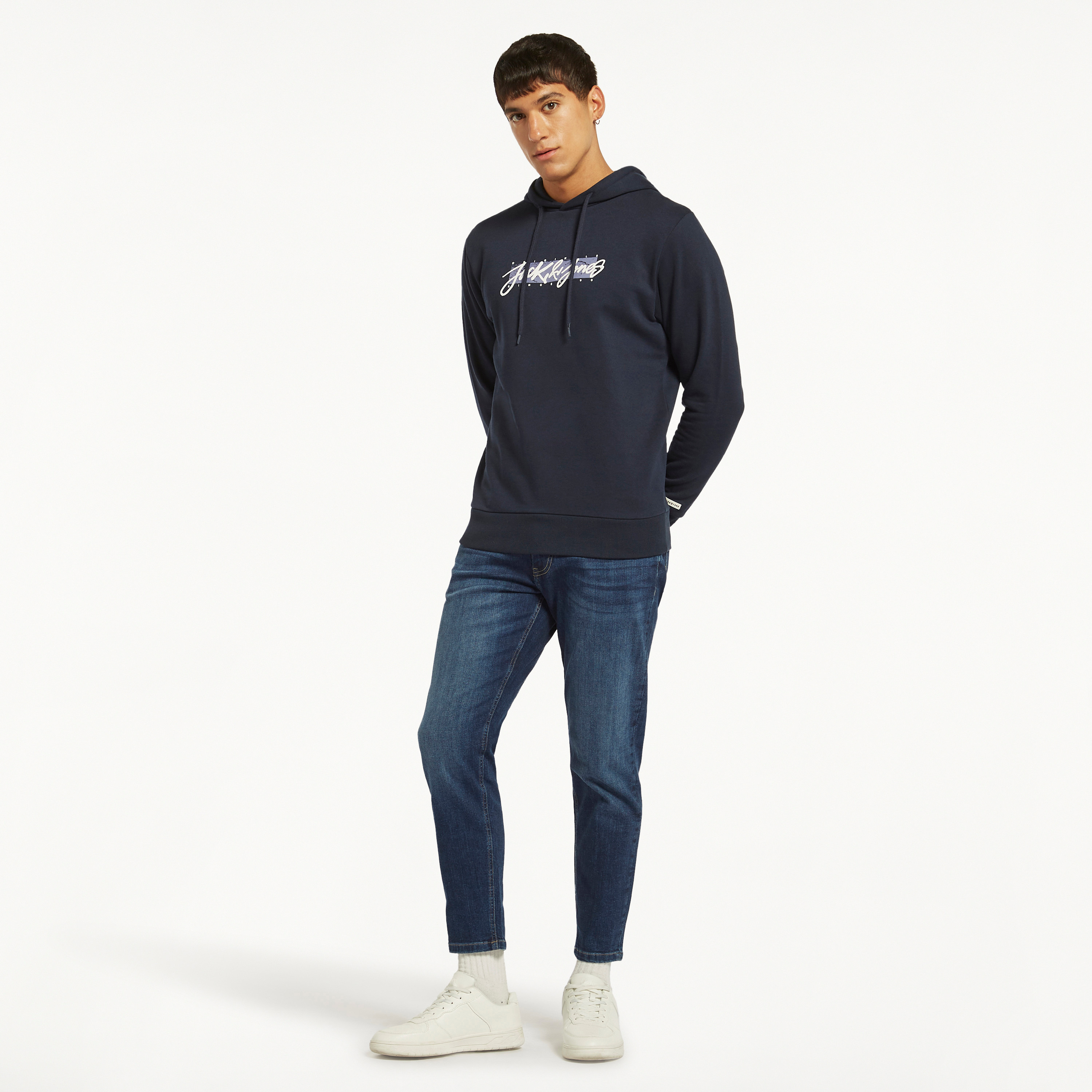 Jack & Jones Hooded Neck Long Sleeves Sweatshirt-men-winterwear-hoodiesandsweatshirts-image-3