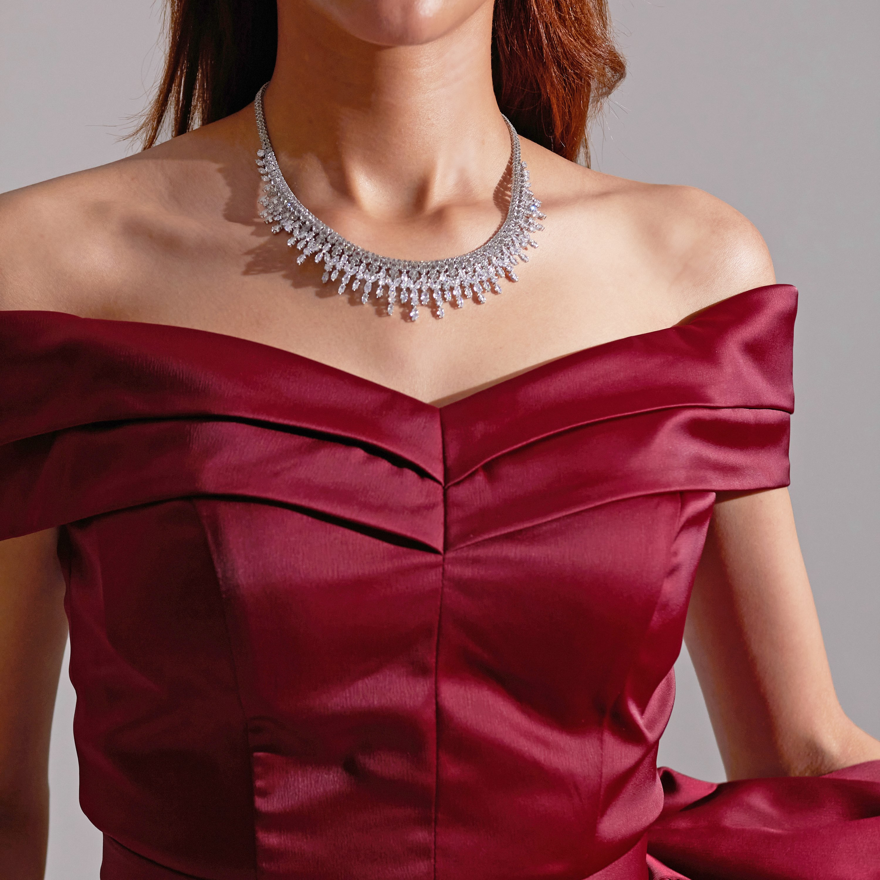 Akadia Off Shoulder Draped Detachable Skirt Satin Evening Women's Maxi Dress-women-clothing-dresses-image-6