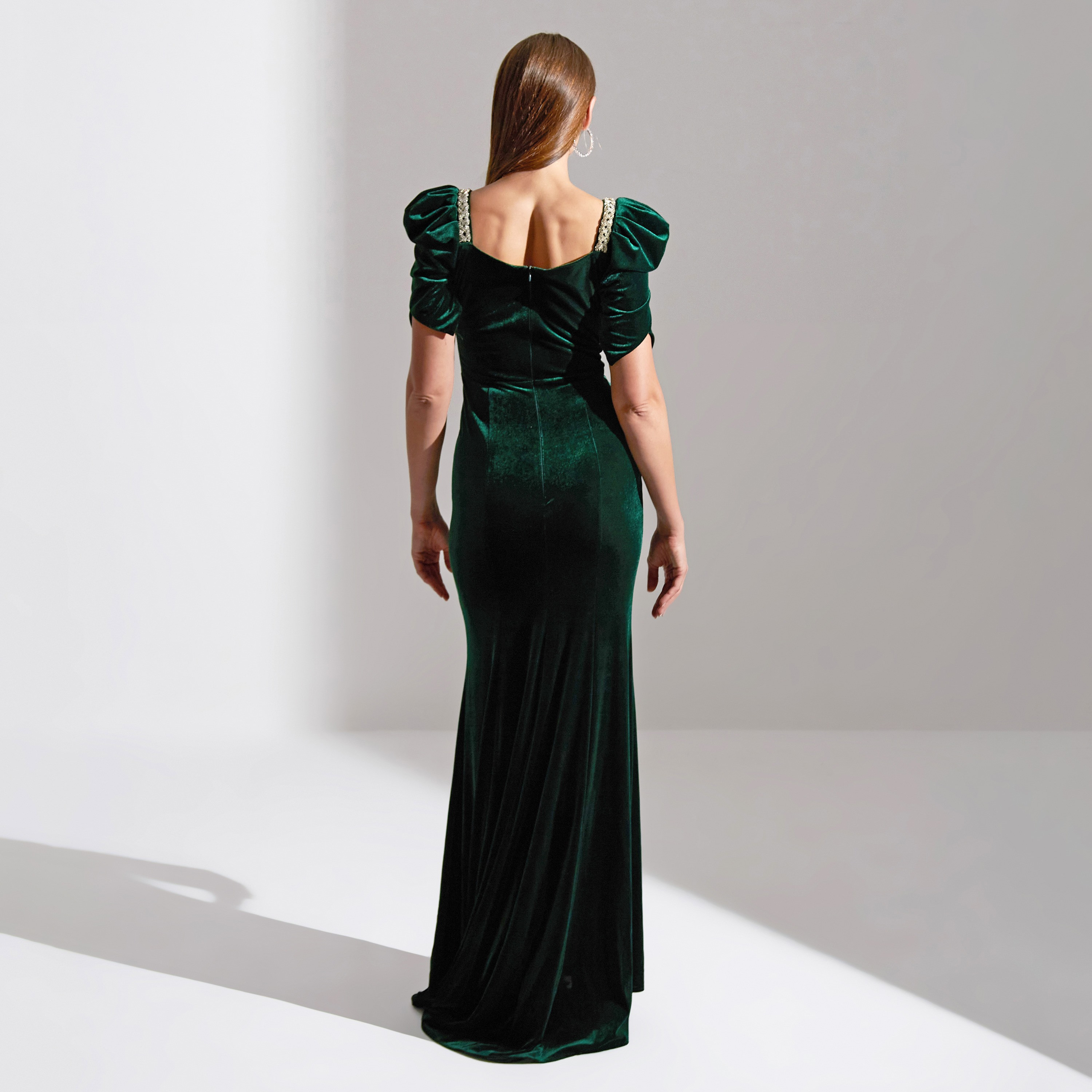 فستان ماكسي نسائي للسهرات من أكاديا مخملي برقبة مربعة وذيل حورية البحر-women-clothing-dresses-image-3