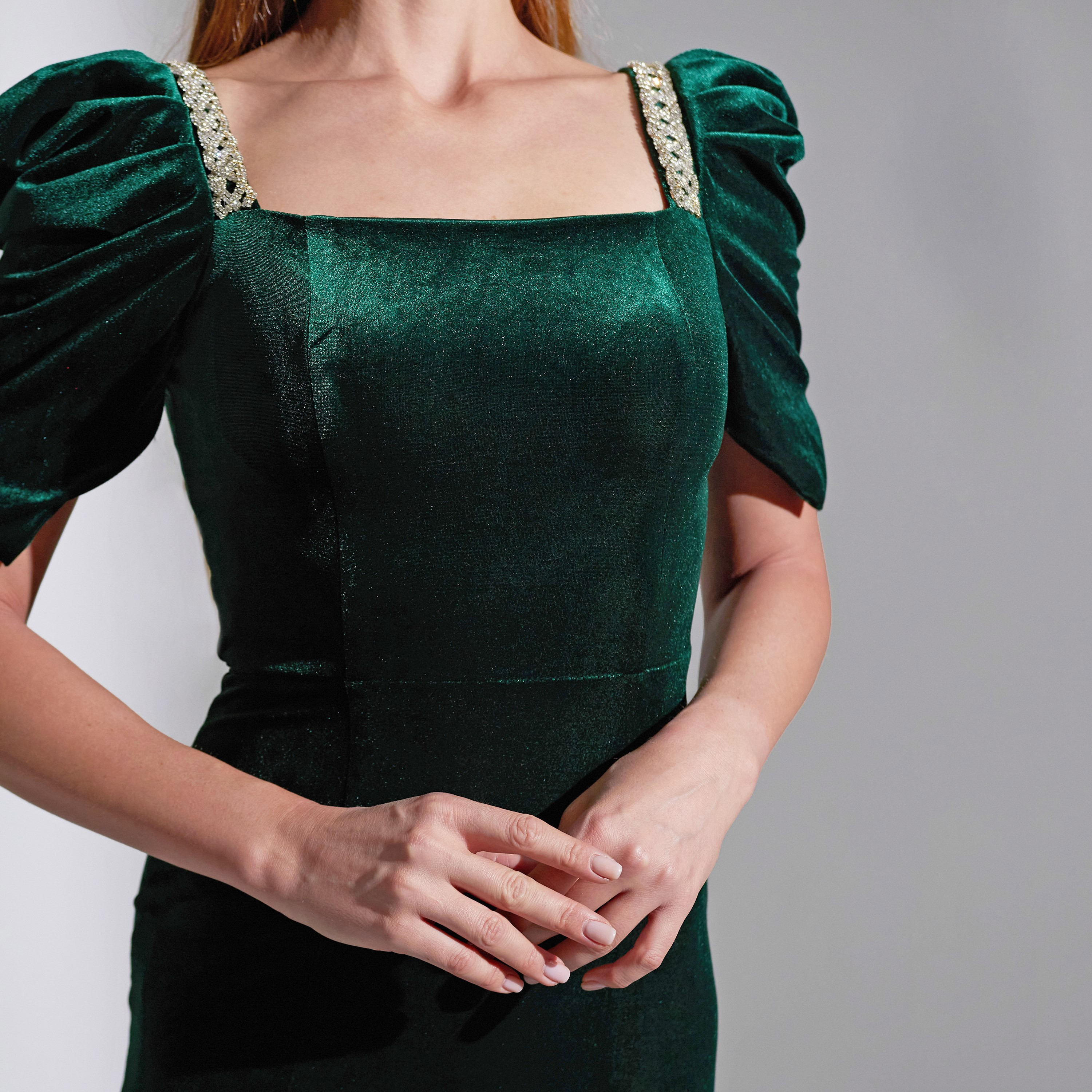 Akadia Square Neck Mermaid Tail Velvet Evening Women's Maxi Dress-women-clothing-dresses-image-6