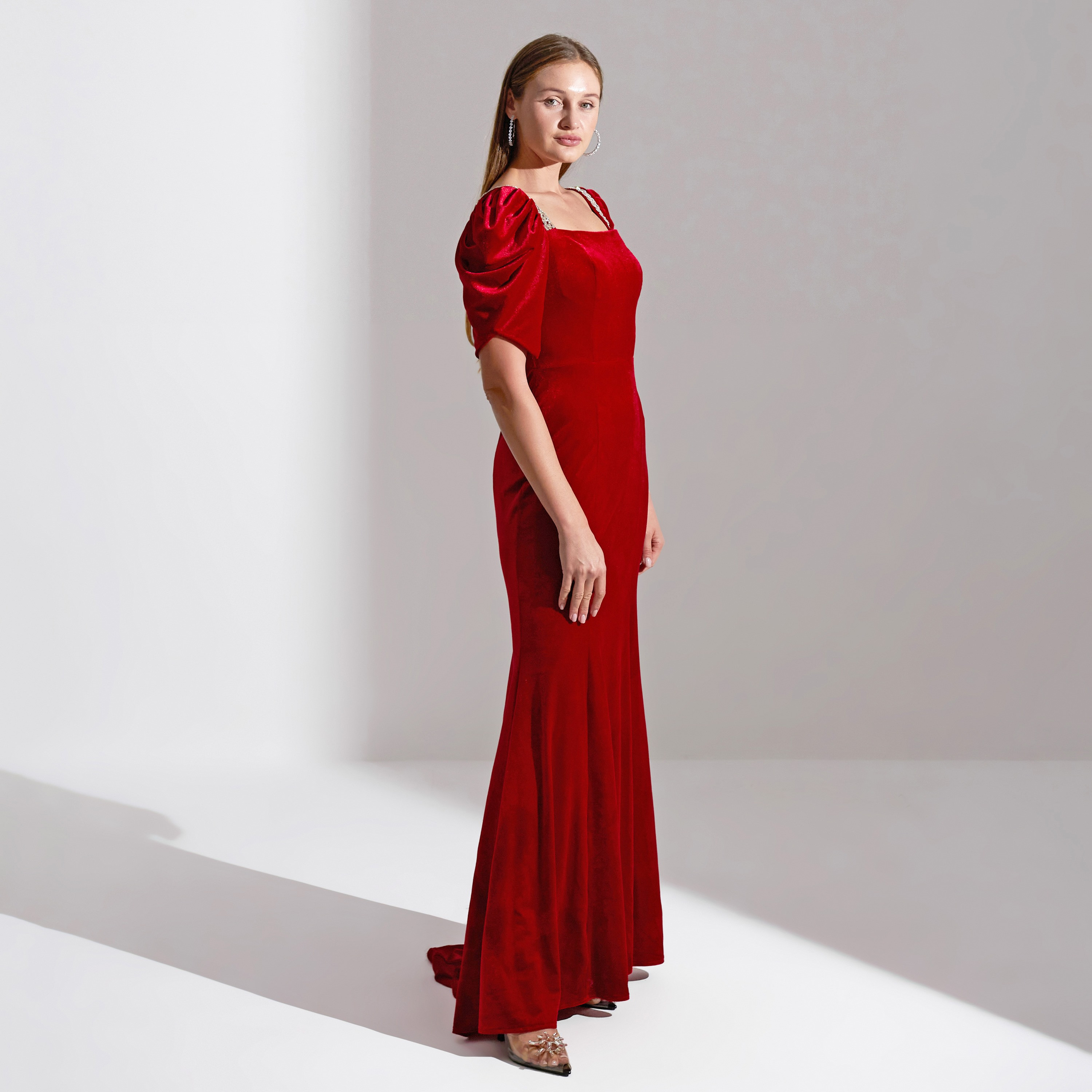 فستان ماكسي نسائي للسهرات من أكاديا مخملي برقبة مربعة وذيل حورية البحر-women-clothing-dresses-image-8