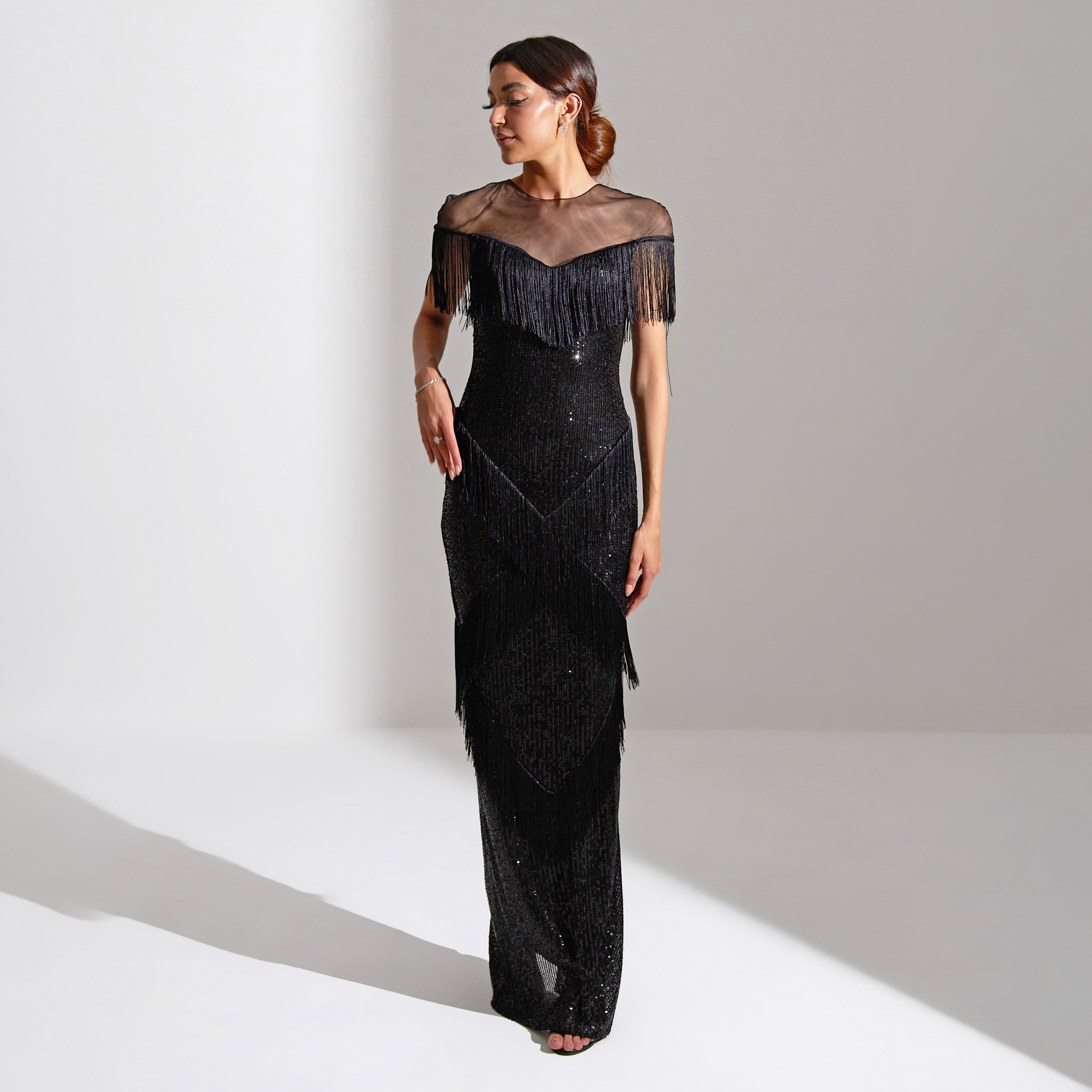 فستان ماكسي نسائي من أكاديا مزين بالترتر وطبقات من التول للسهرات-women-clothing-dresses-image-8