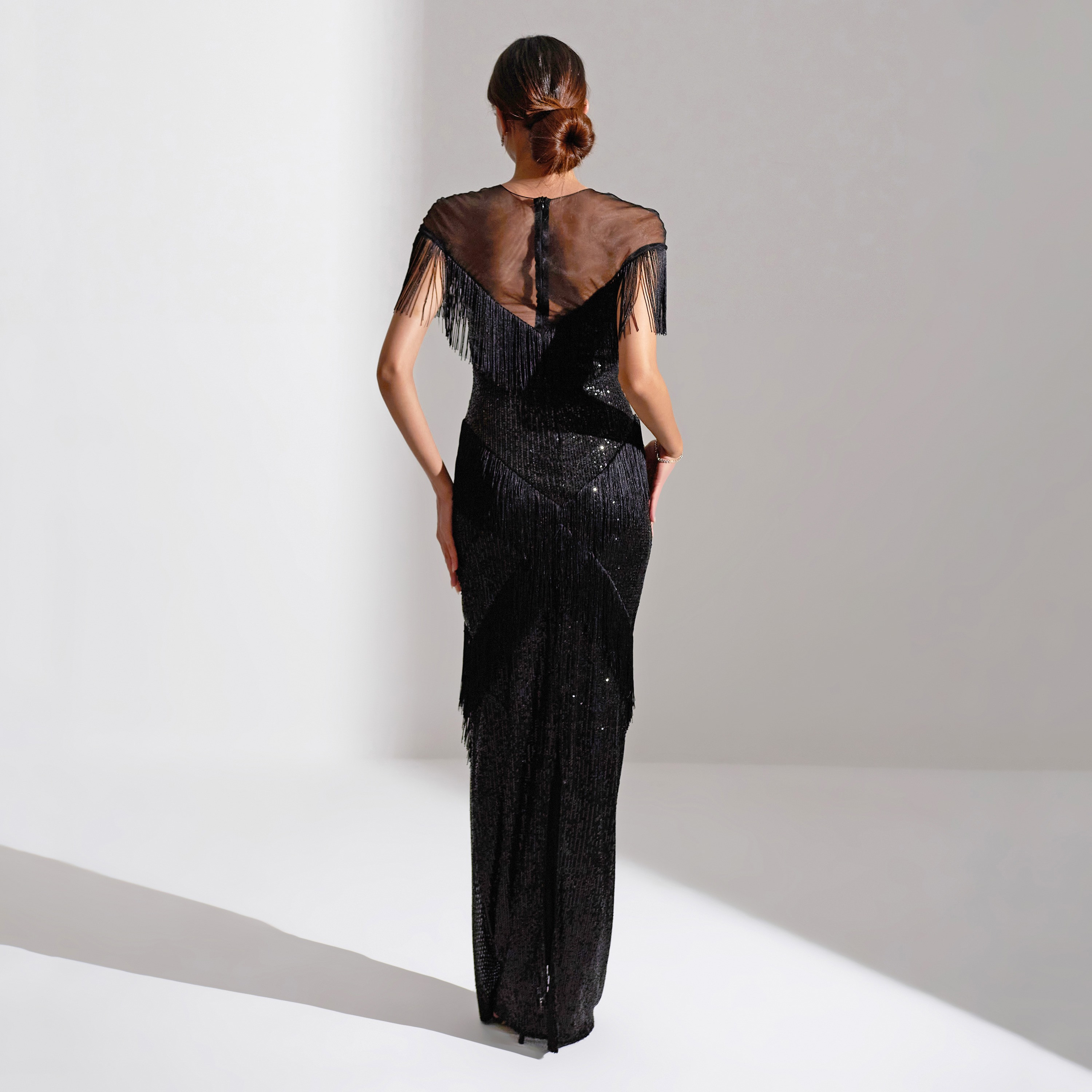 فستان ماكسي نسائي من أكاديا مزين بالترتر وطبقات من التول للسهرات-women-clothing-dresses-image-10
