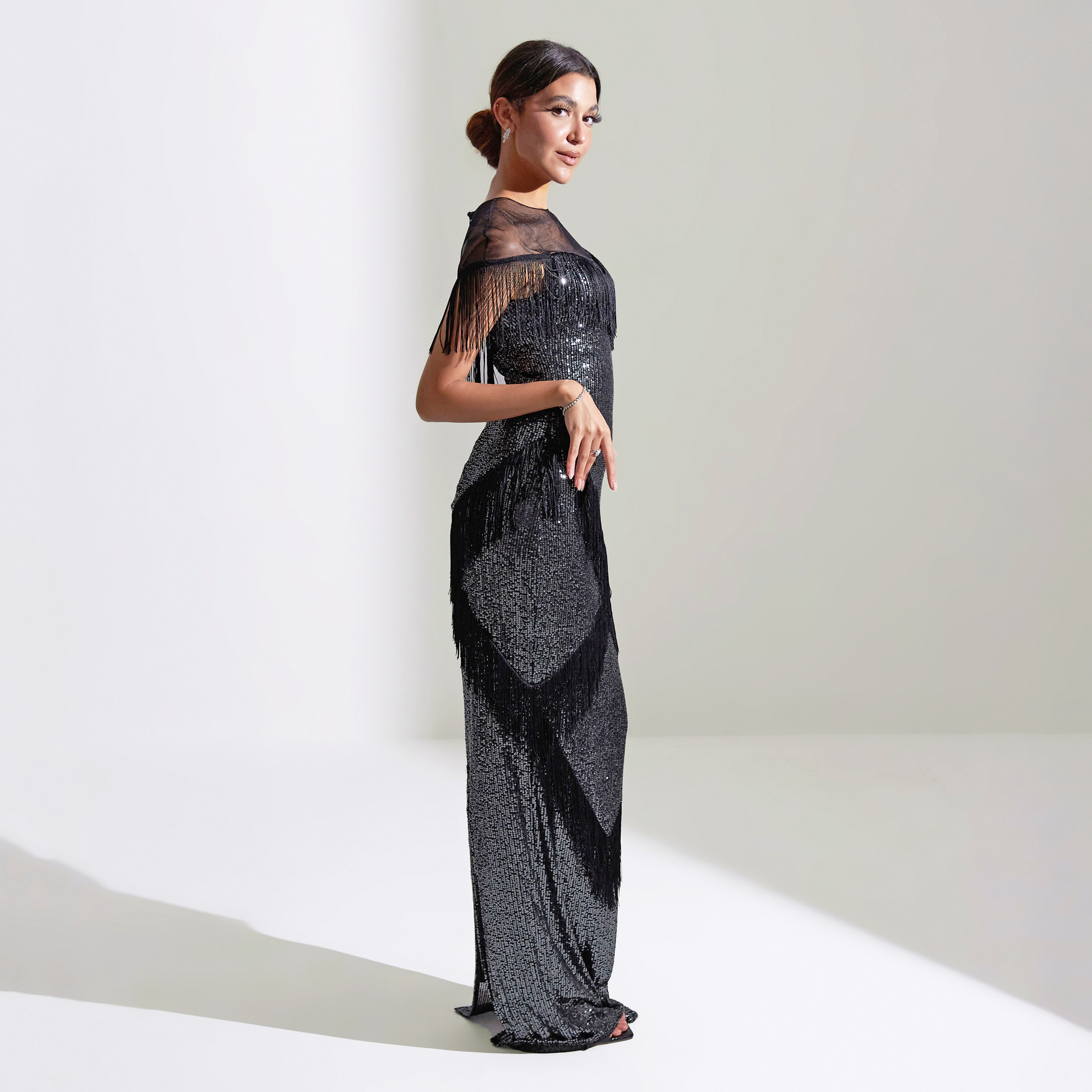 فستان ماكسي نسائي من أكاديا مزين بالترتر وطبقات من التول للسهرات-women-clothing-dresses-image-14