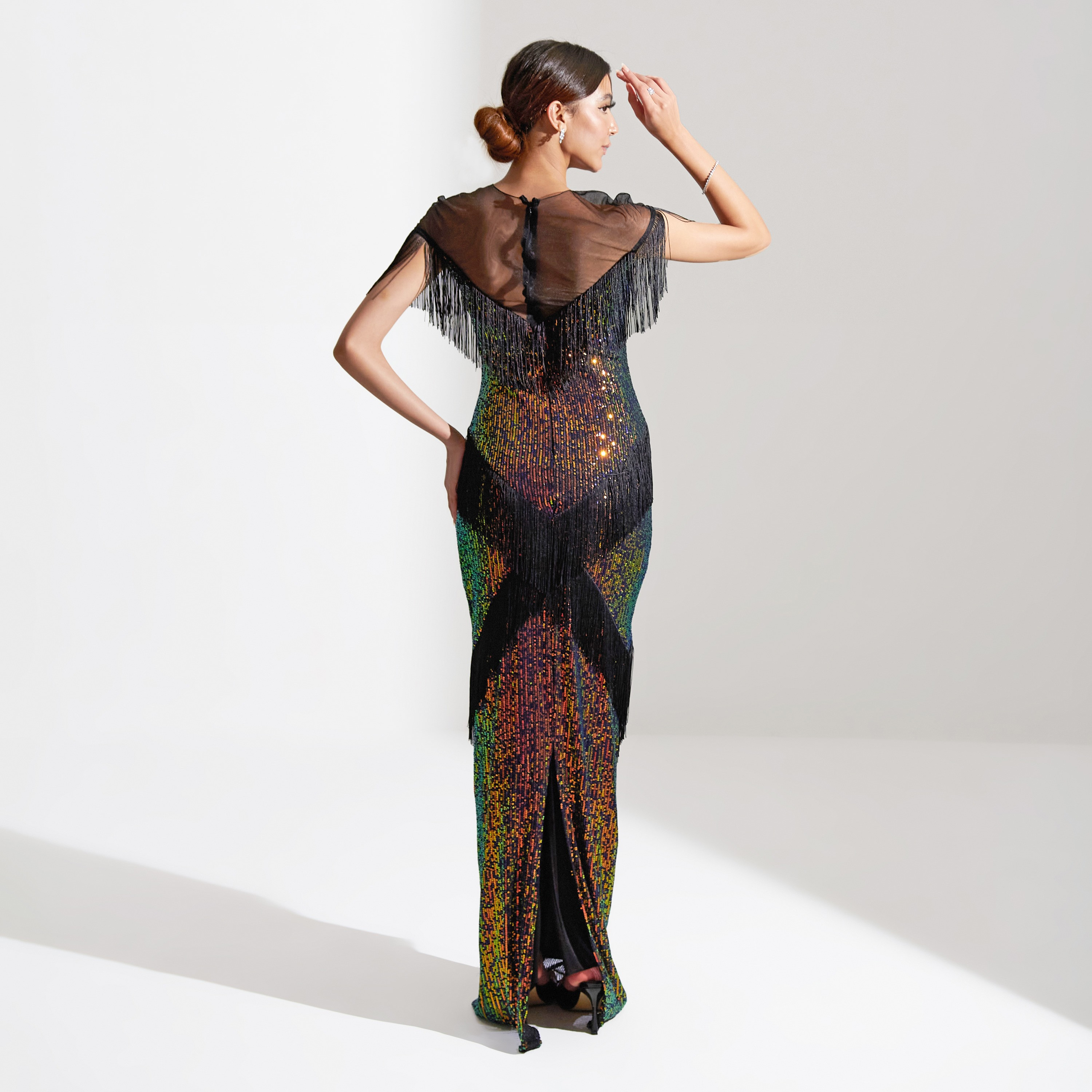 فستان ماكسي نسائي من أكاديا مزين بالترتر وطبقات من التول للسهرات-women-clothing-dresses-image-21
