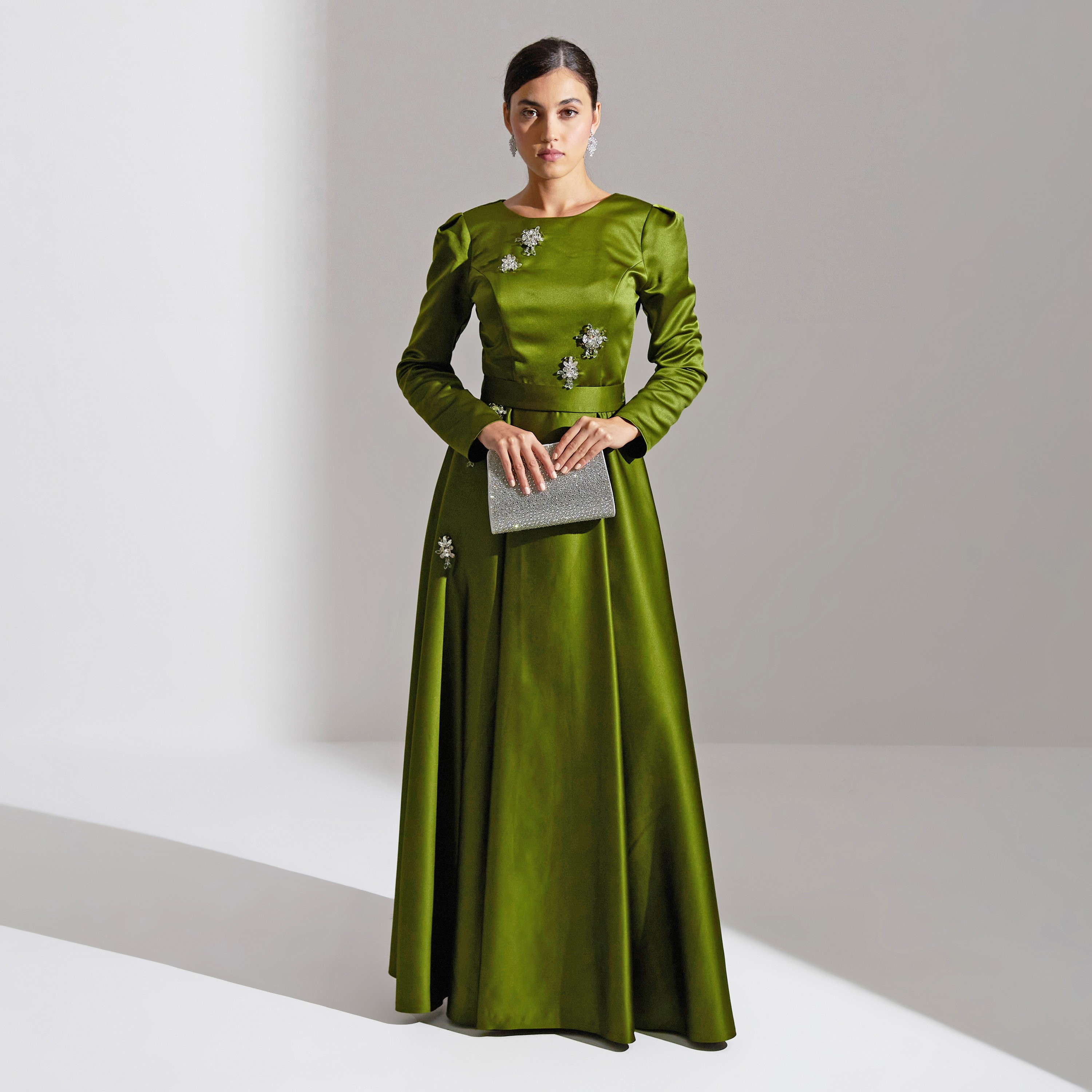 Akadia Crystal Flora Broch Satin Evening Women's Maxi Dress-women-clothing-dresses-image-14