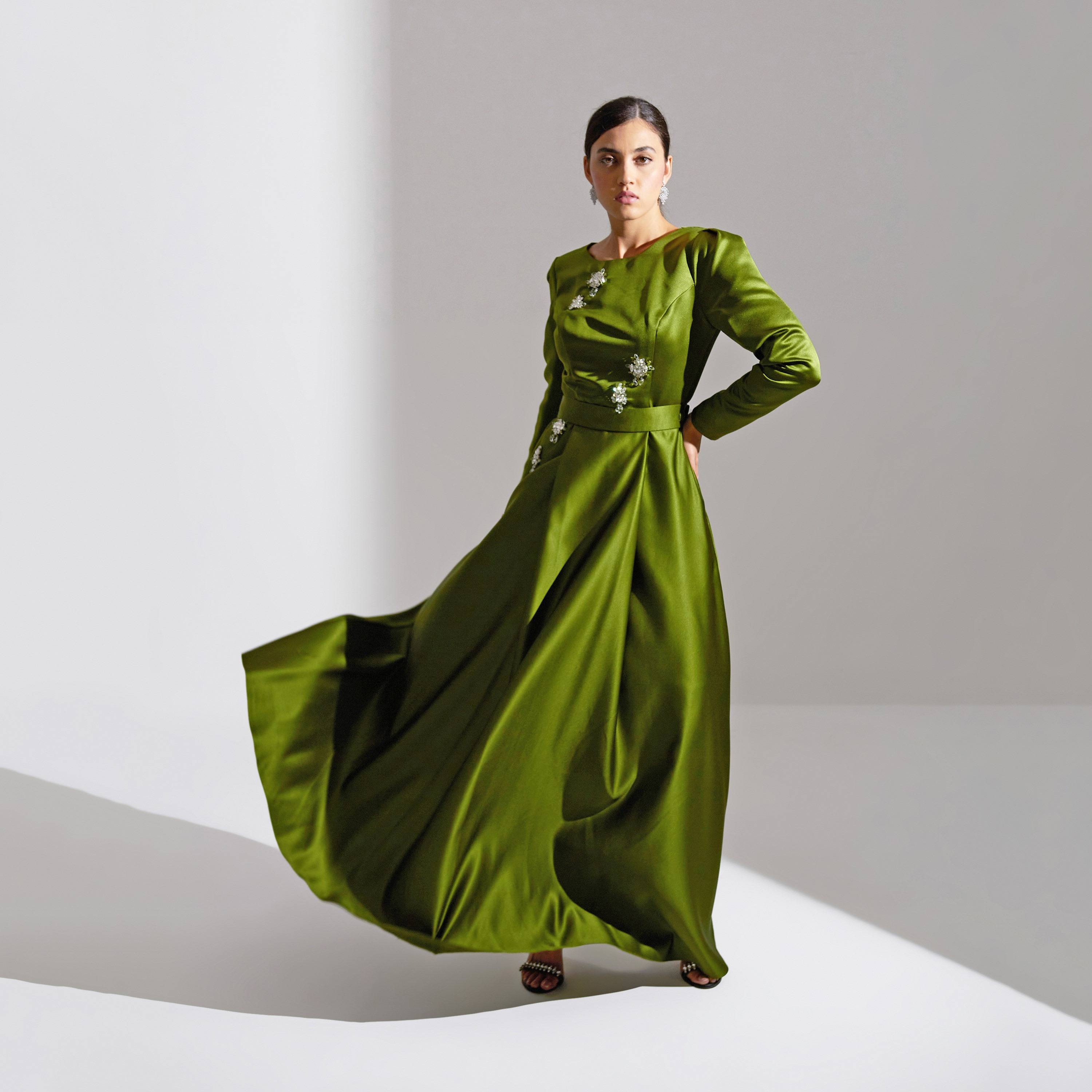 Akadia Crystal Flora Broch Satin Evening Women's Maxi Dress-women-clothing-dresses-image-15