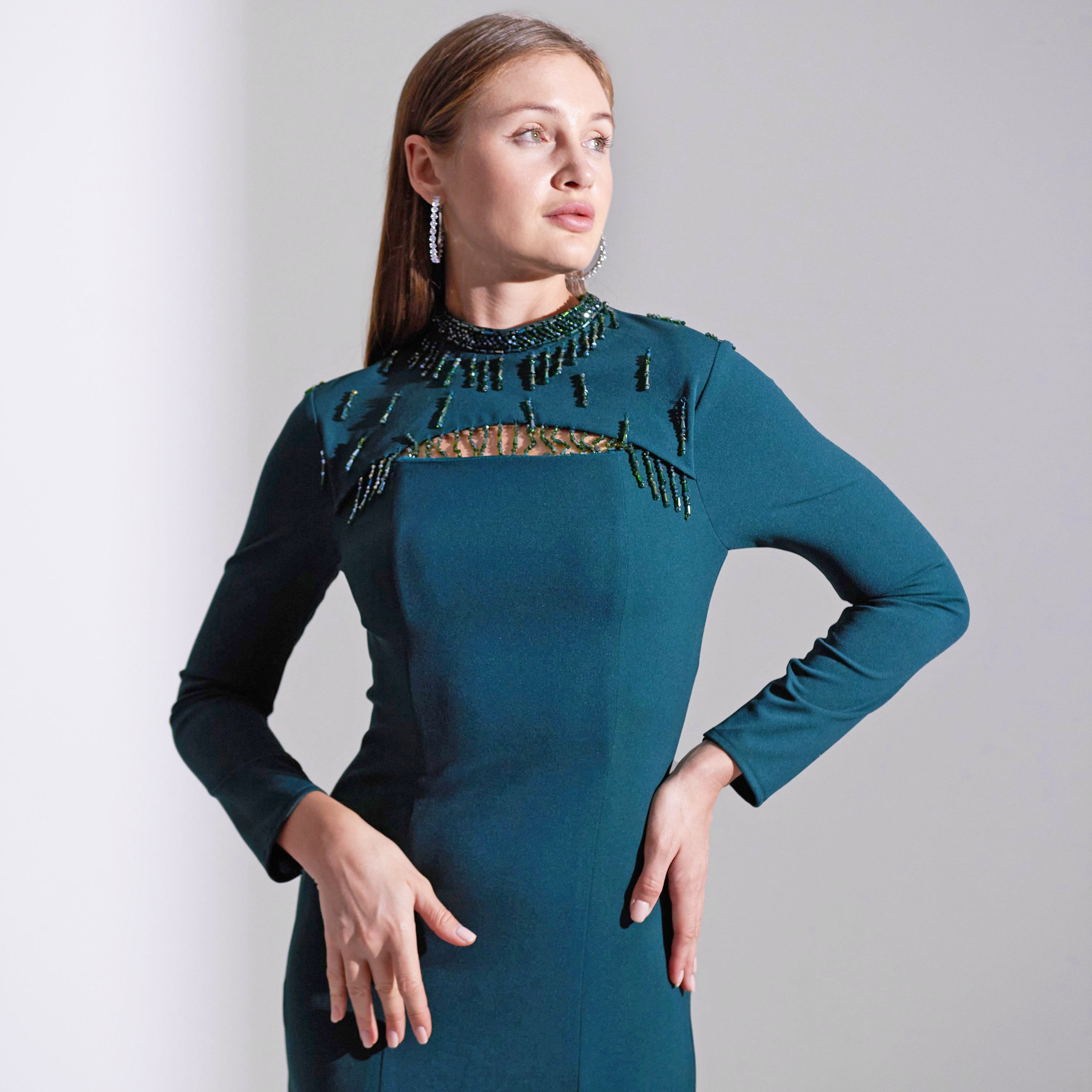 Akadia Open Bust Fringe Detail Crepe Evening Women's Maxi Dress-women-clothing-dresses-image-10