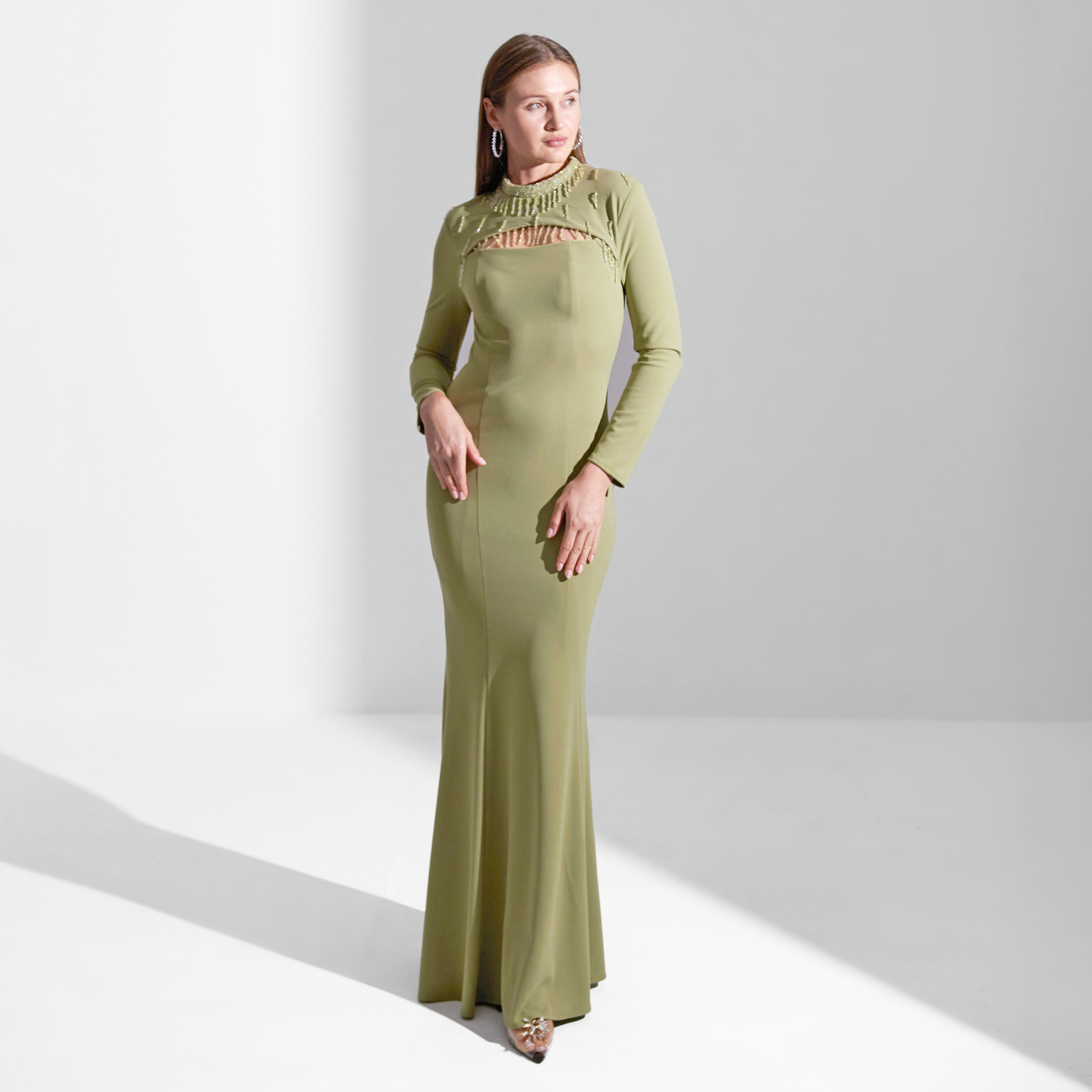 Akadia Open Bust Fringe Detail Crepe Evening Women's Maxi Dress-women-clothing-dresses-image-20