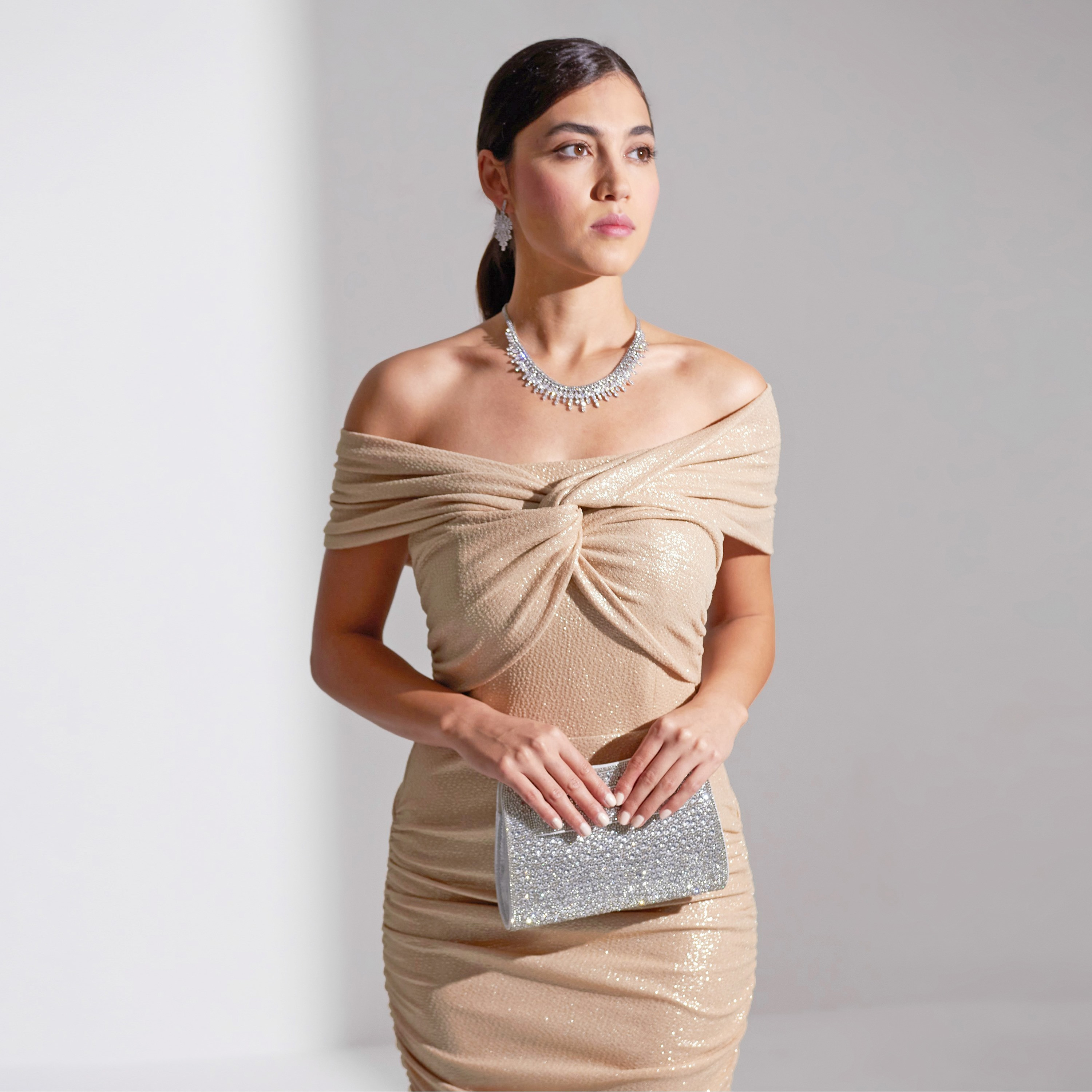 Akadia Cross Shoulder Jersey Lameh Evening Women's Maxi Dress-women-clothing-dresses-image-10