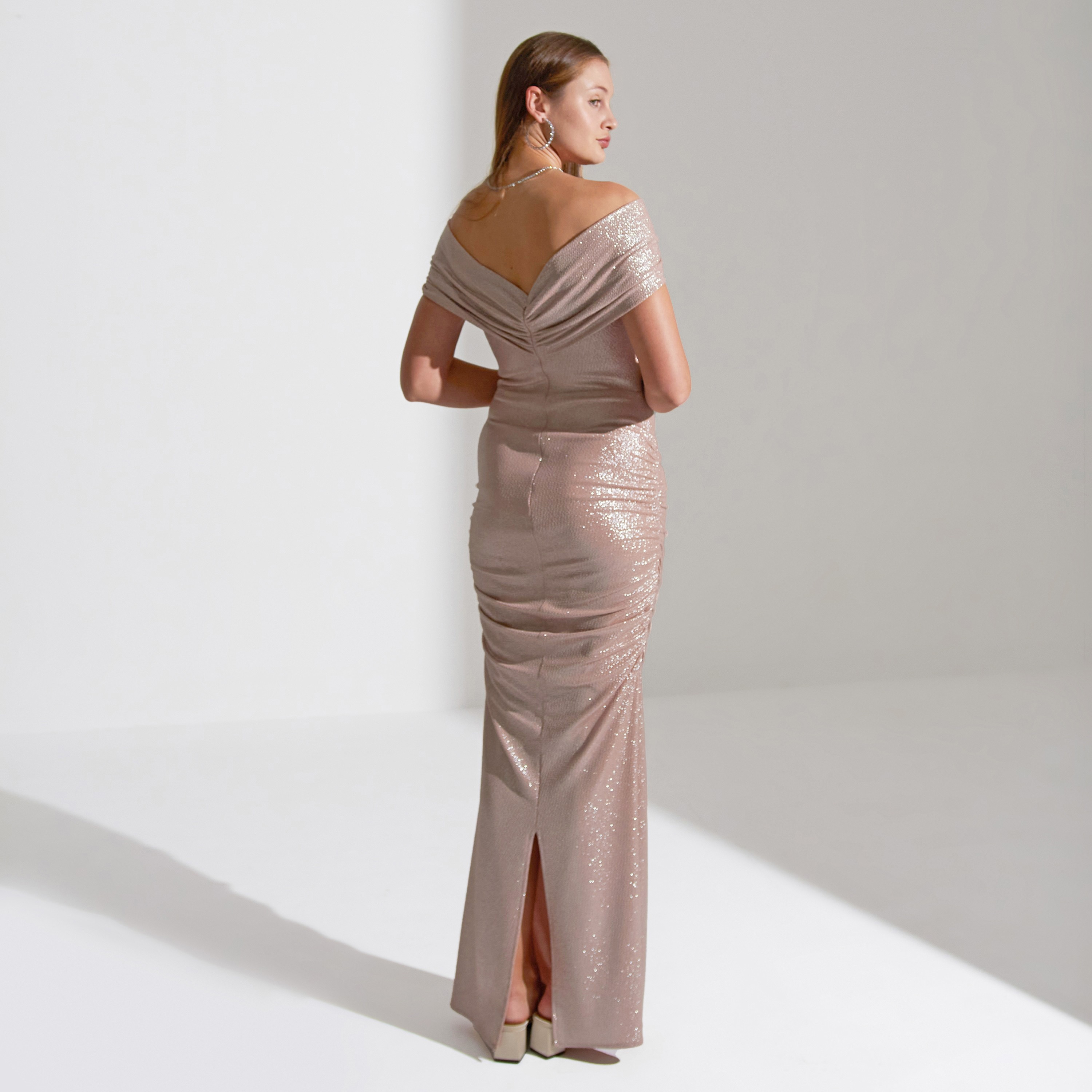 Akadia Cross Shoulder Jersey Lameh Evening Women's Maxi Dress-women-clothing-dresses-image-15