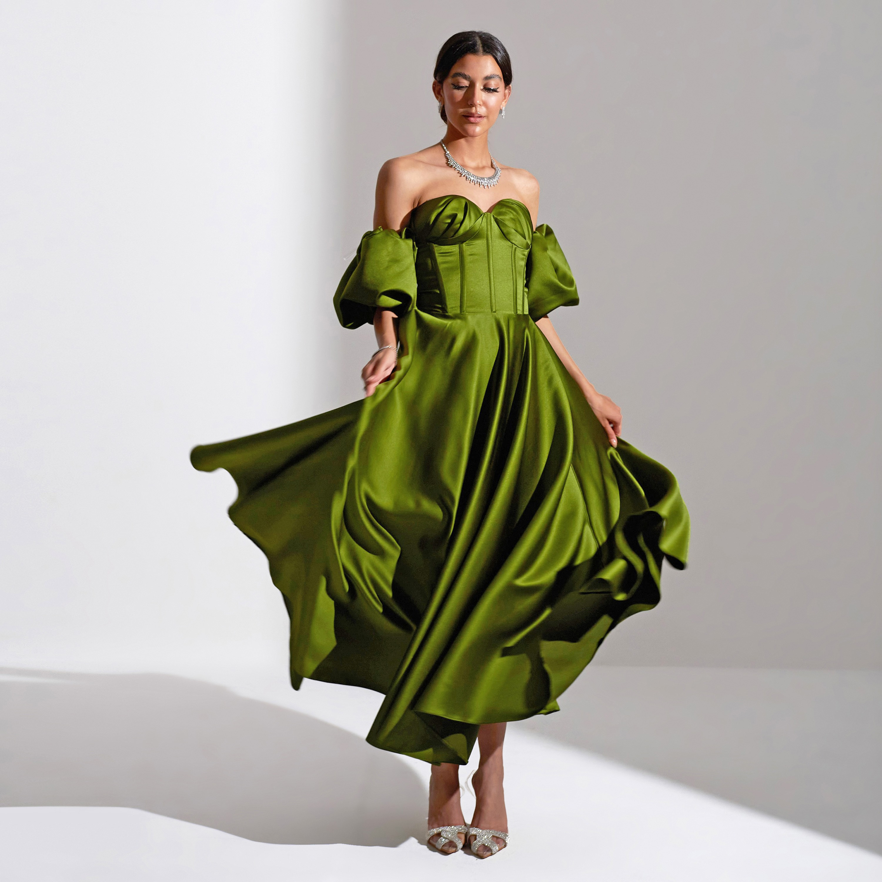 Akadia Off Shoulder Removable Sleeves Satin Evening Women's Maxi Dress-women-clothing-dresses-image-2