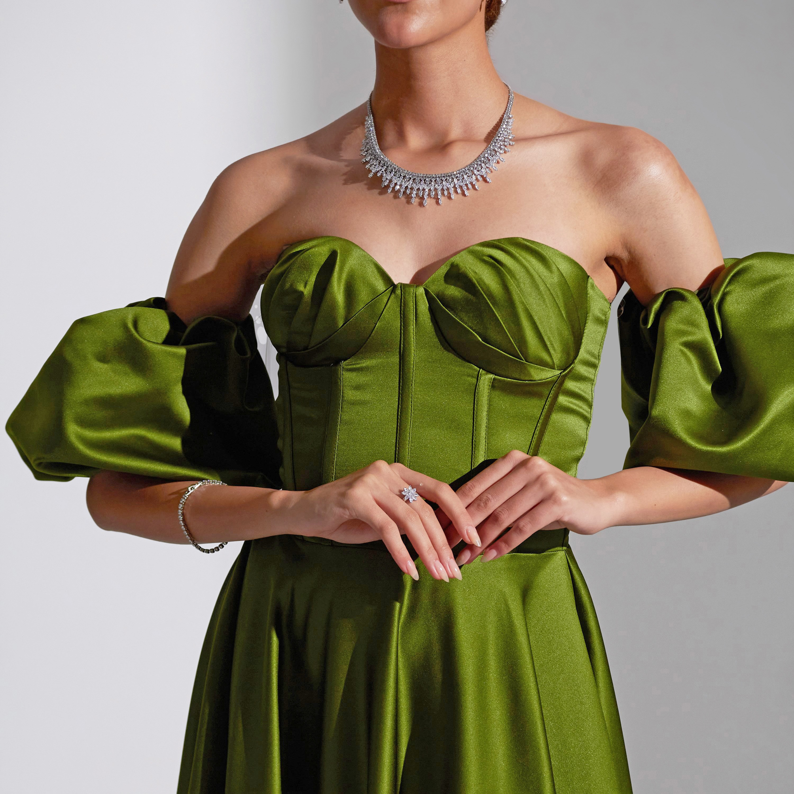 Akadia Off Shoulder Removable Sleeves Satin Evening Women's Maxi Dress-women-clothing-dresses-image-7