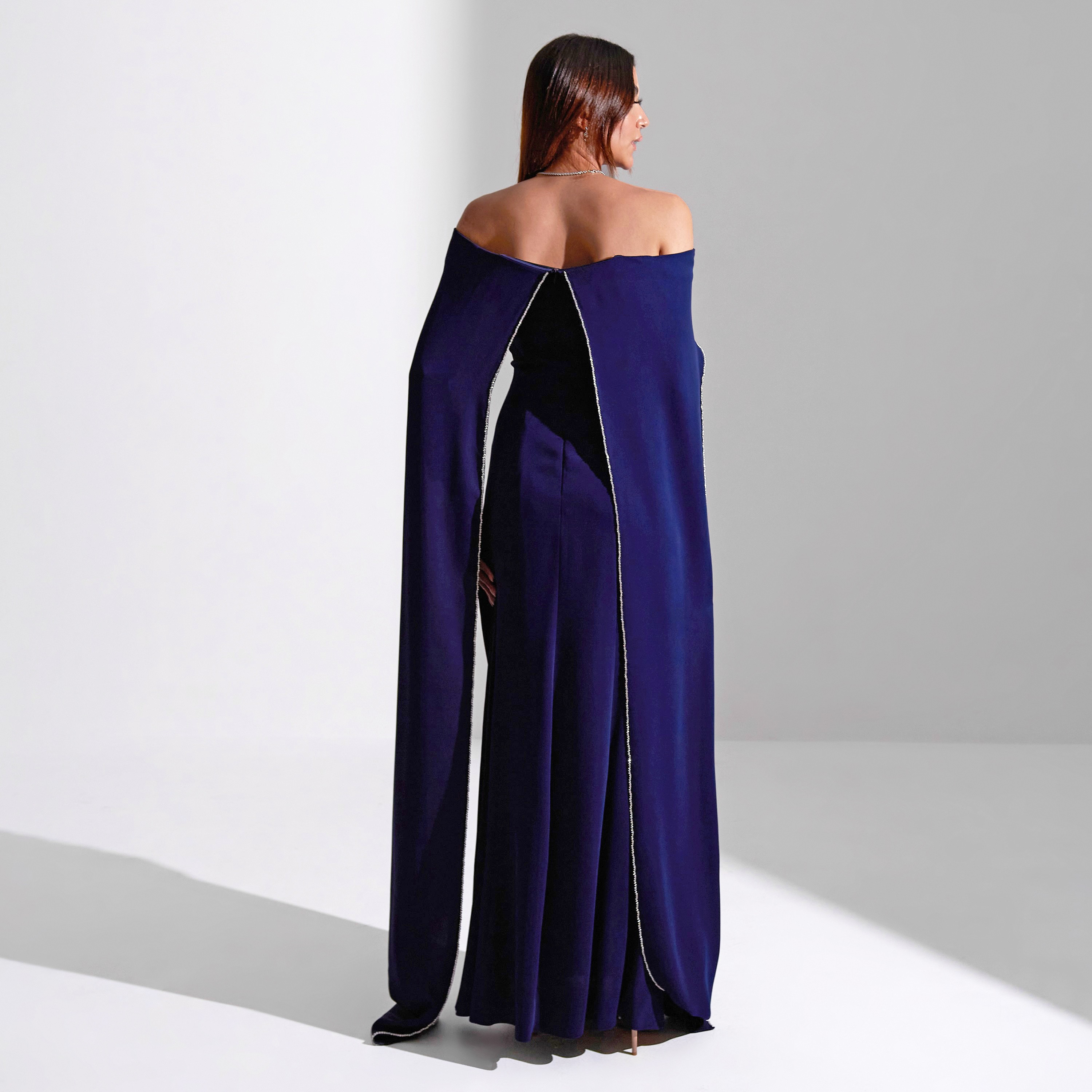 Akadia Off Shoulder Neck Float Sleeves Crepe Evening Women's Maxi Dress-women-clothing-dresses-image-14