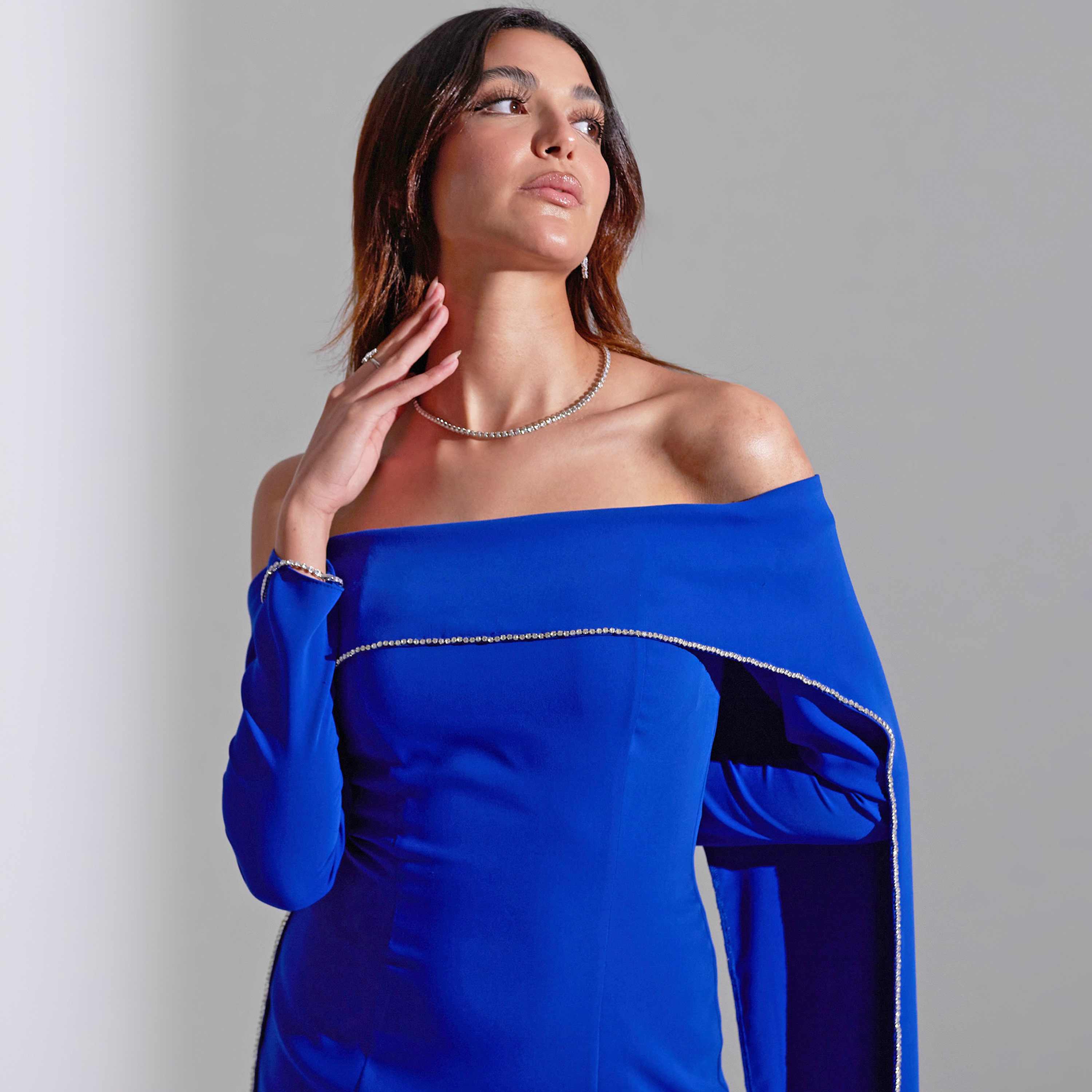 Akadia Off Shoulder Neck Float Sleeves Crepe Evening Women's Maxi Dress-women-clothing-dresses-image-10