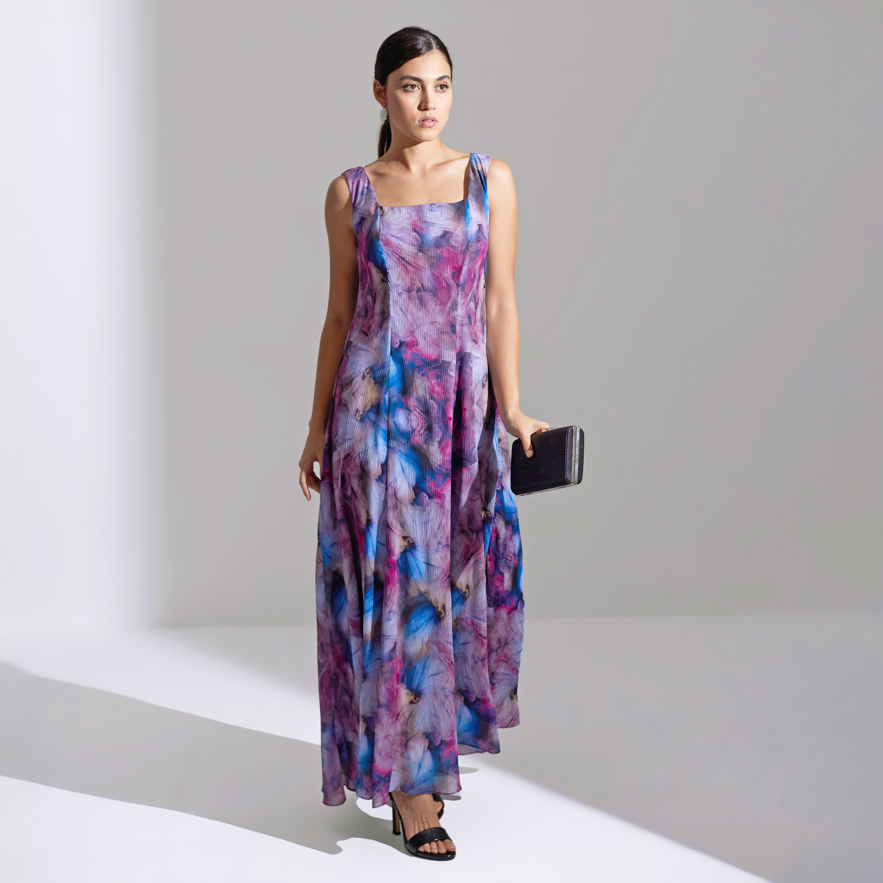 Akadia Floral Panels Chiffon Evening Women's Maxi Dress-women-clothing-dresses-image-8