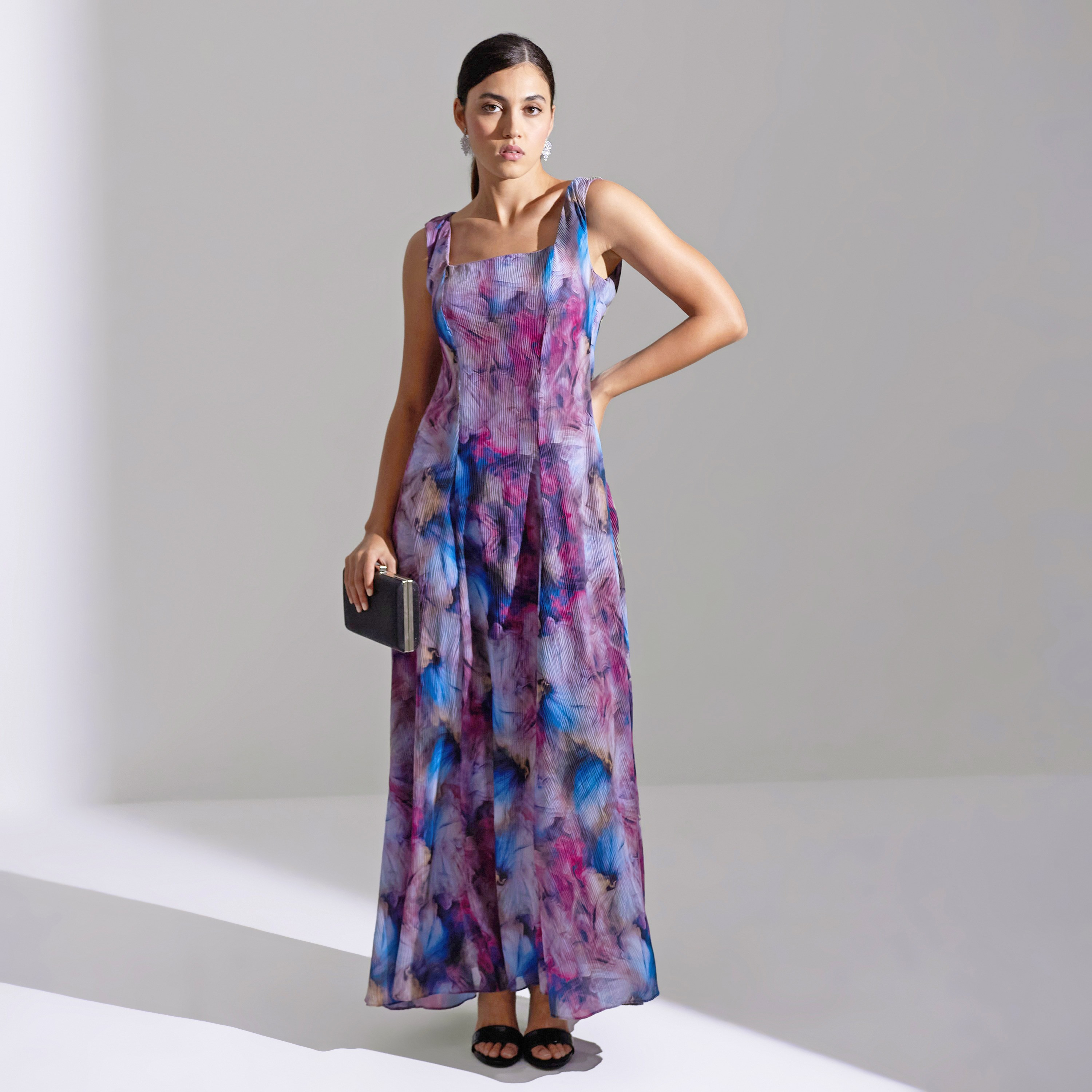 Akadia Floral Panels Chiffon Evening Women's Maxi Dress-women-clothing-dresses-image-9