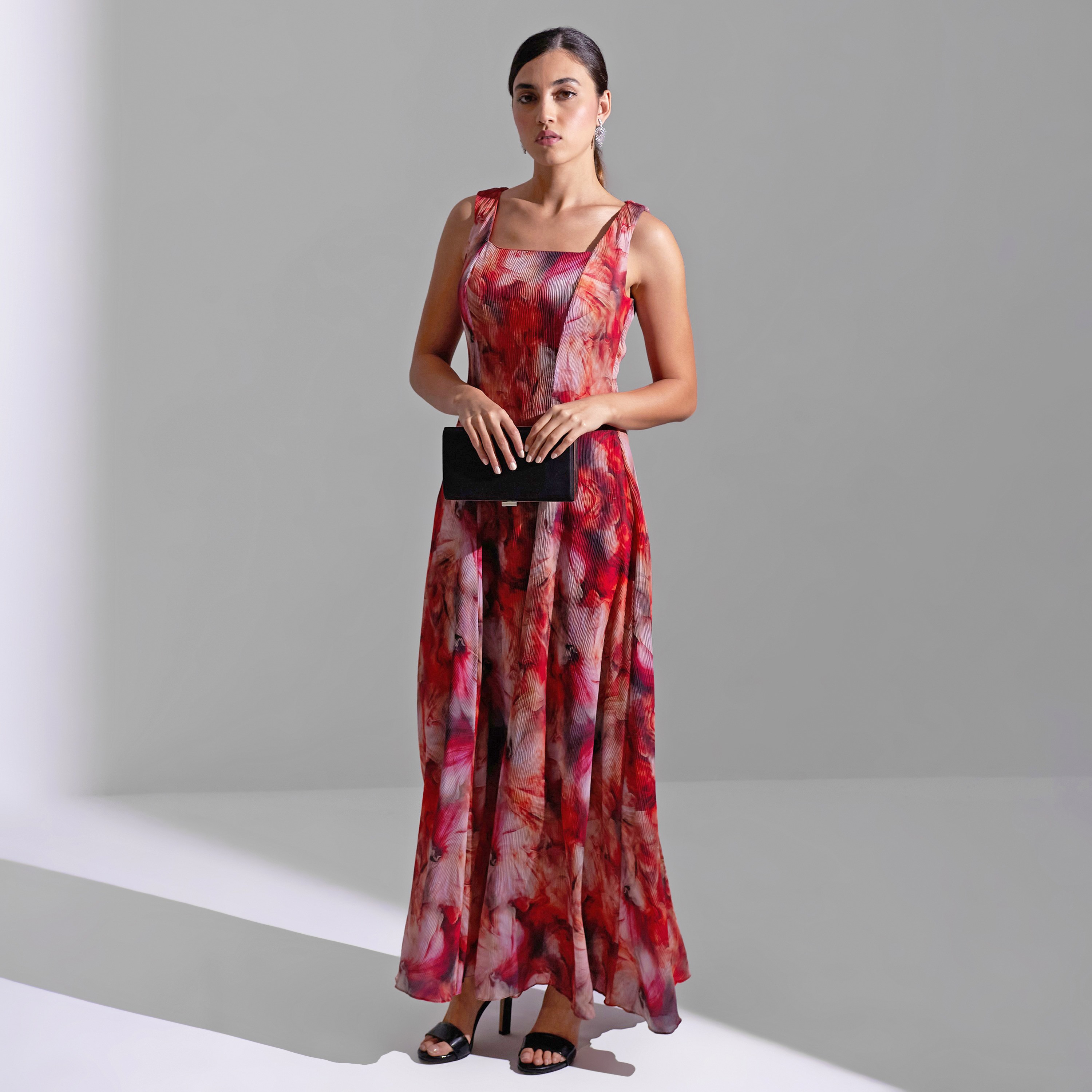 Akadia Floral Panels Chiffon Evening Women's Maxi Dress-women-clothing-dresses-image-1