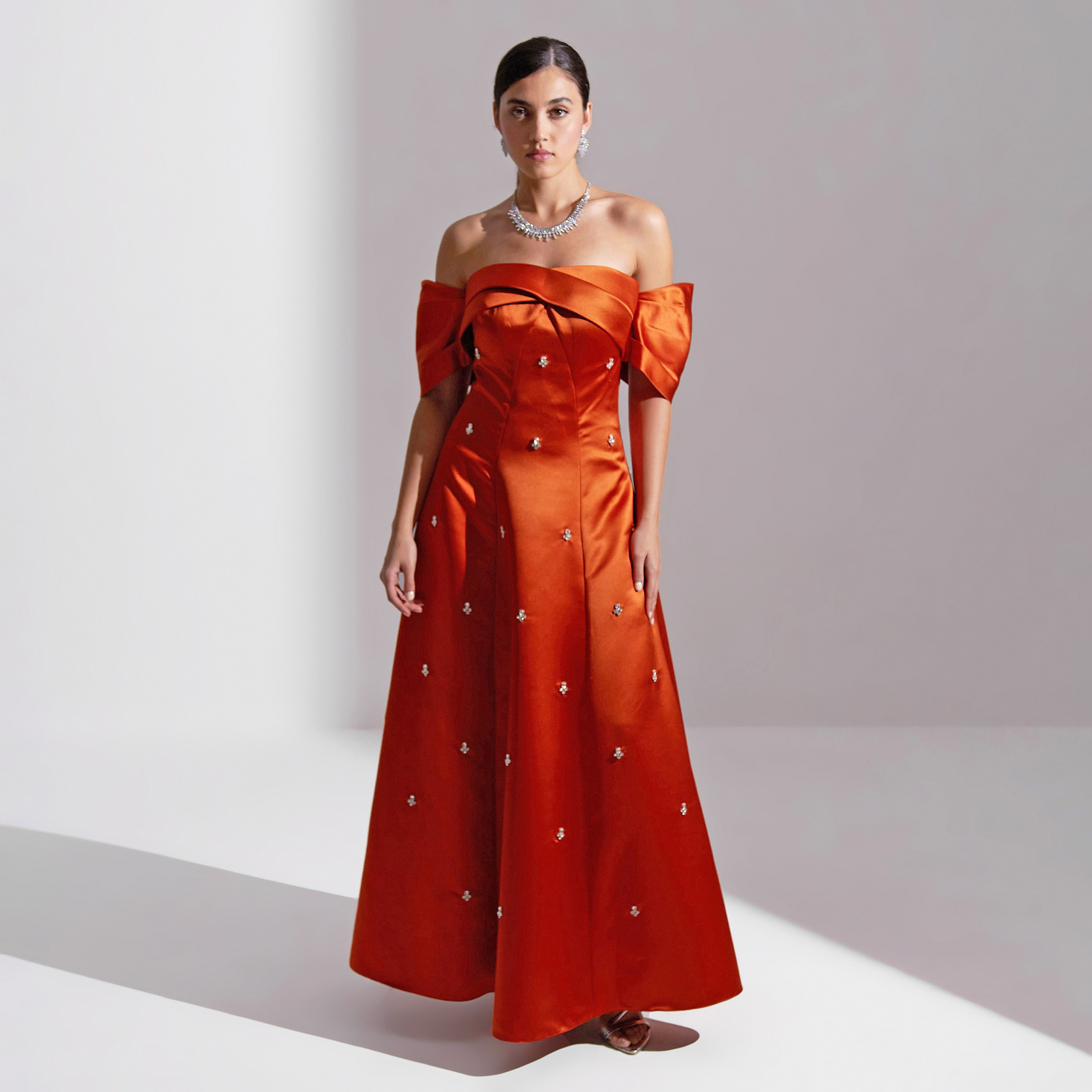 Akadia Off Shoulder Satin Evening Women's Maxi Dress-women-clothing-dresses-image-1