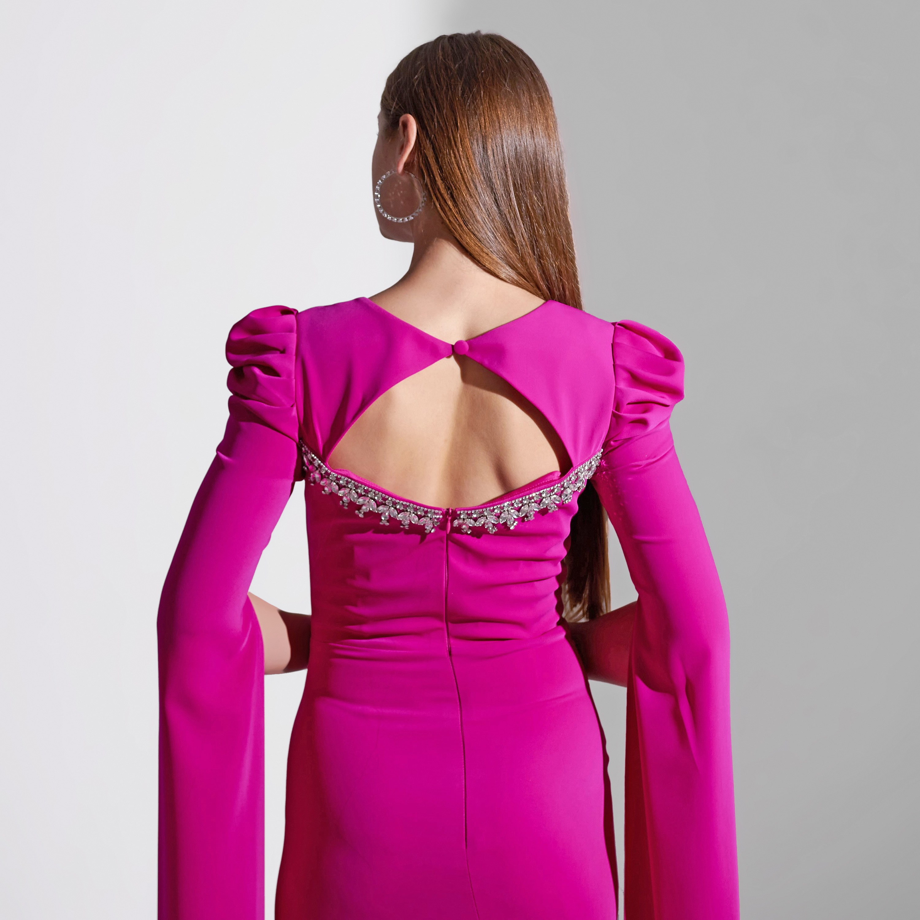 فستان سهرة ماكسي نسائي من أكاديا بتفاصيل من الكريب وصدرية من الكريستال-women-clothing-dresses-image-17
