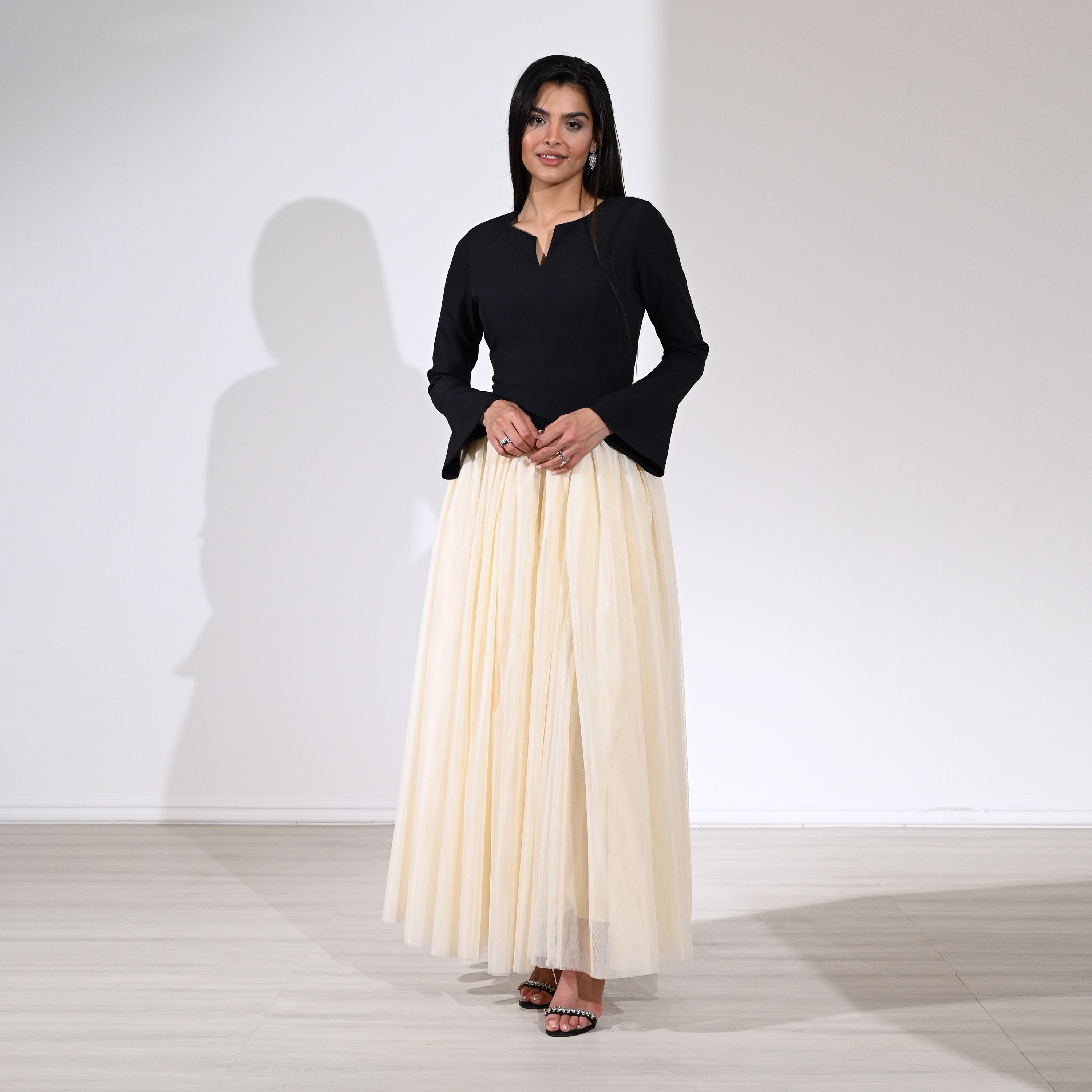 Akadia Crepe Bell Sleeves Flared Evening Women's Maxi Dress-women-clothing-dresses-image-7