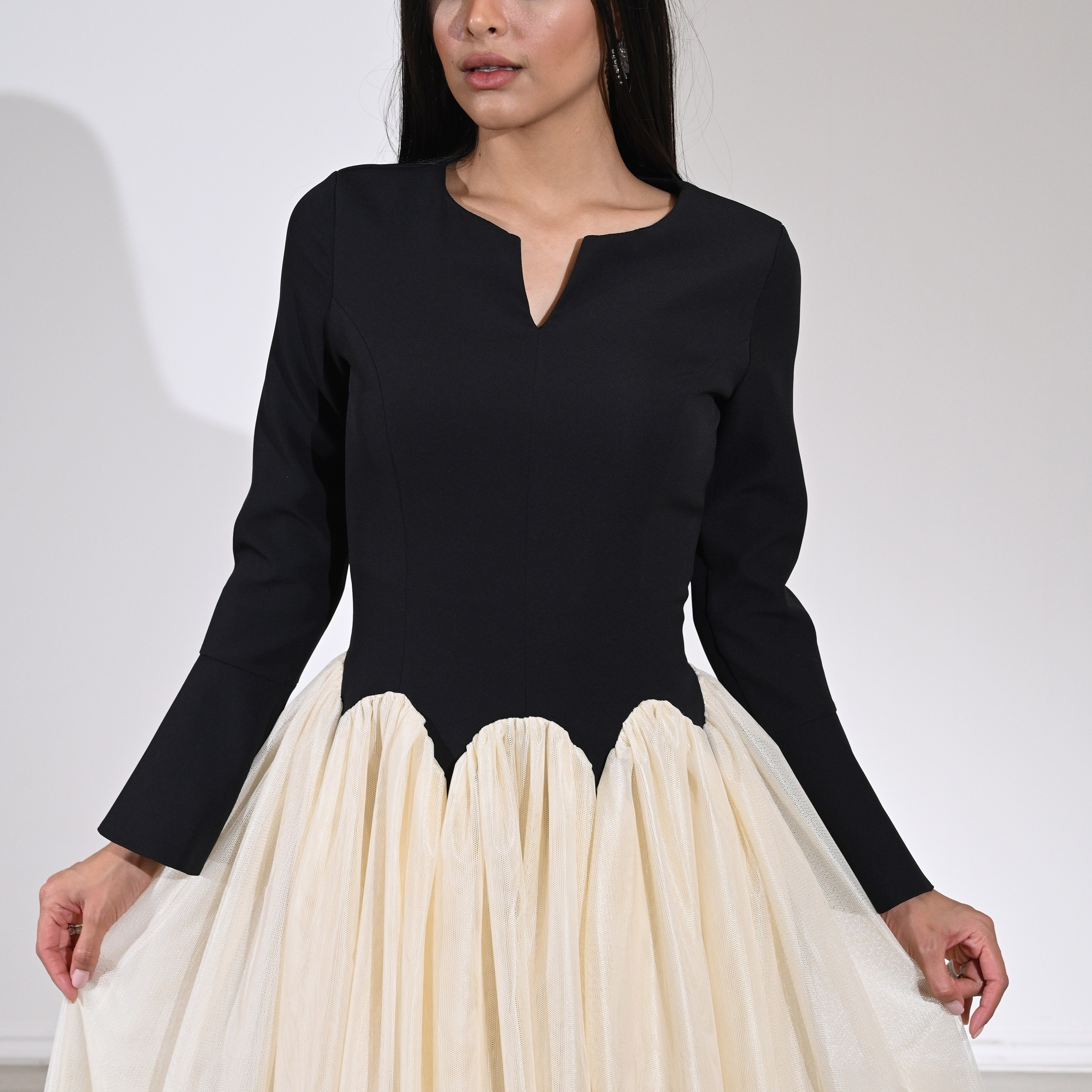 Akadia Crepe Bell Sleeves Flared Evening Women's Maxi Dress-women-clothing-dresses-image-9