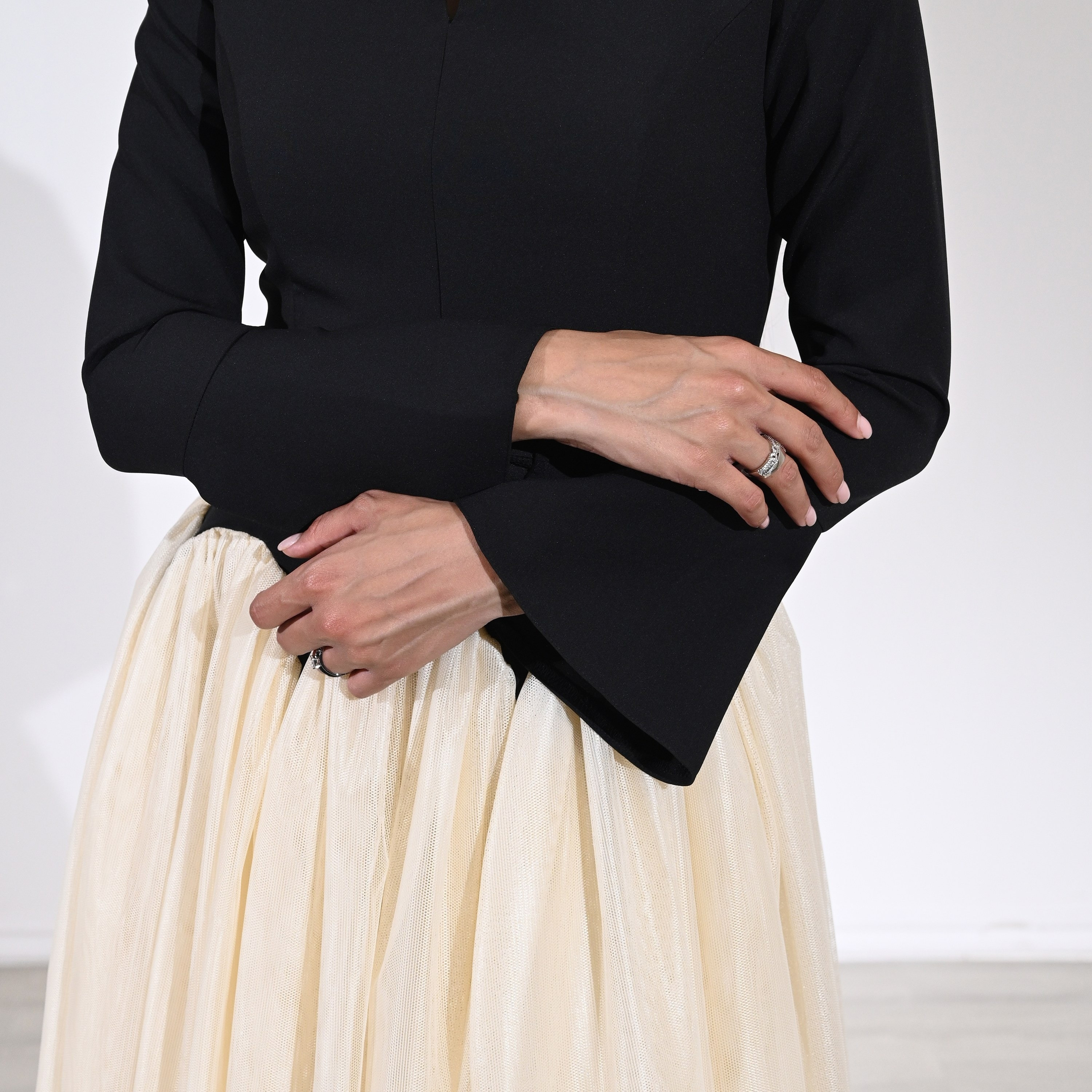 Akadia Crepe Bell Sleeves Flared Evening Women's Maxi Dress-women-clothing-dresses-image-10