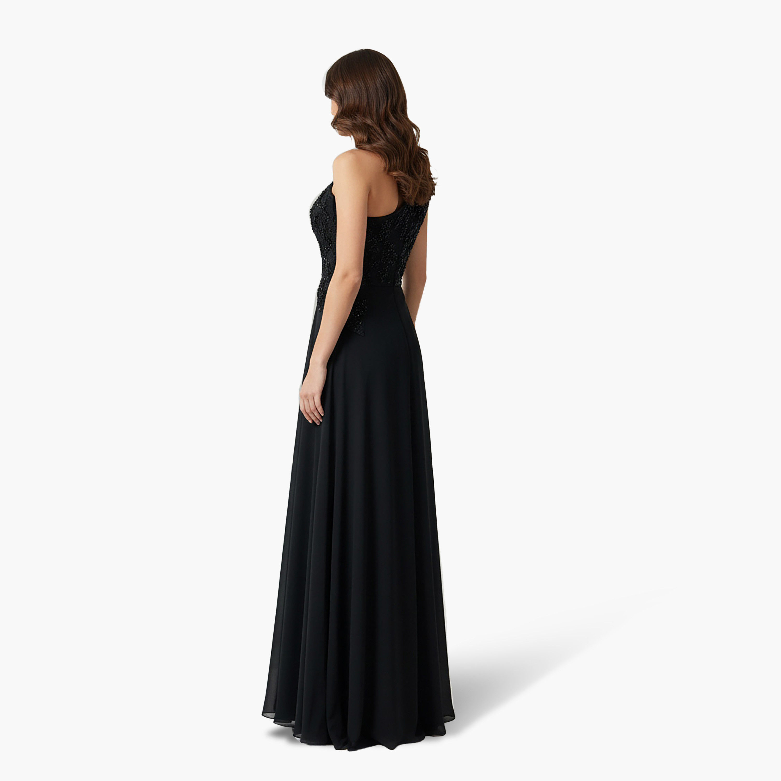 Akadia Embellished Chiffon One-Shoulder Asymmetric Fit & Flared Women's Evening Maxi Dress-women-clothing-dresses-image-11