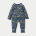 Juniors Alligator Print Sleepsuit with Long Sleeves and Button Closure-Sleepsuits-thumbnailMobile-3