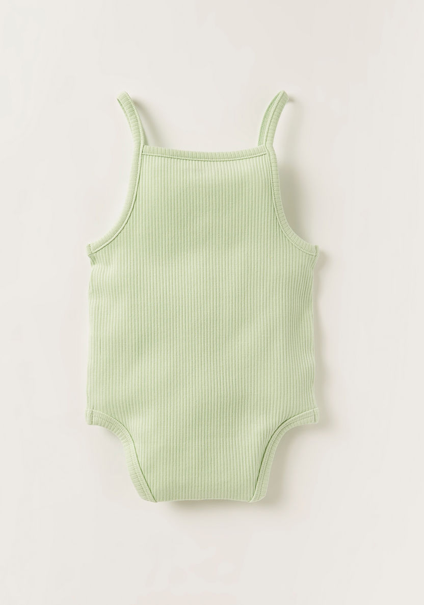 Juniors Ribbed Bodysuit with Spaghetti Straps-Bodysuits-image-3
