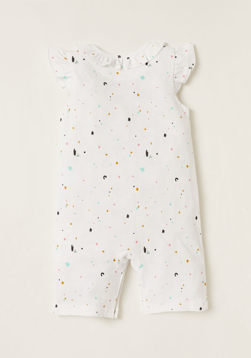 Juniors All-Over Printed Romper with Short Sleeves-Rompers%2C Dungarees and Jumpsuits-image-2