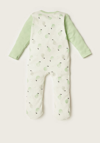 Juniors Pear Print Sleepsuit with Long Sleeves-Sleepsuits-image-2