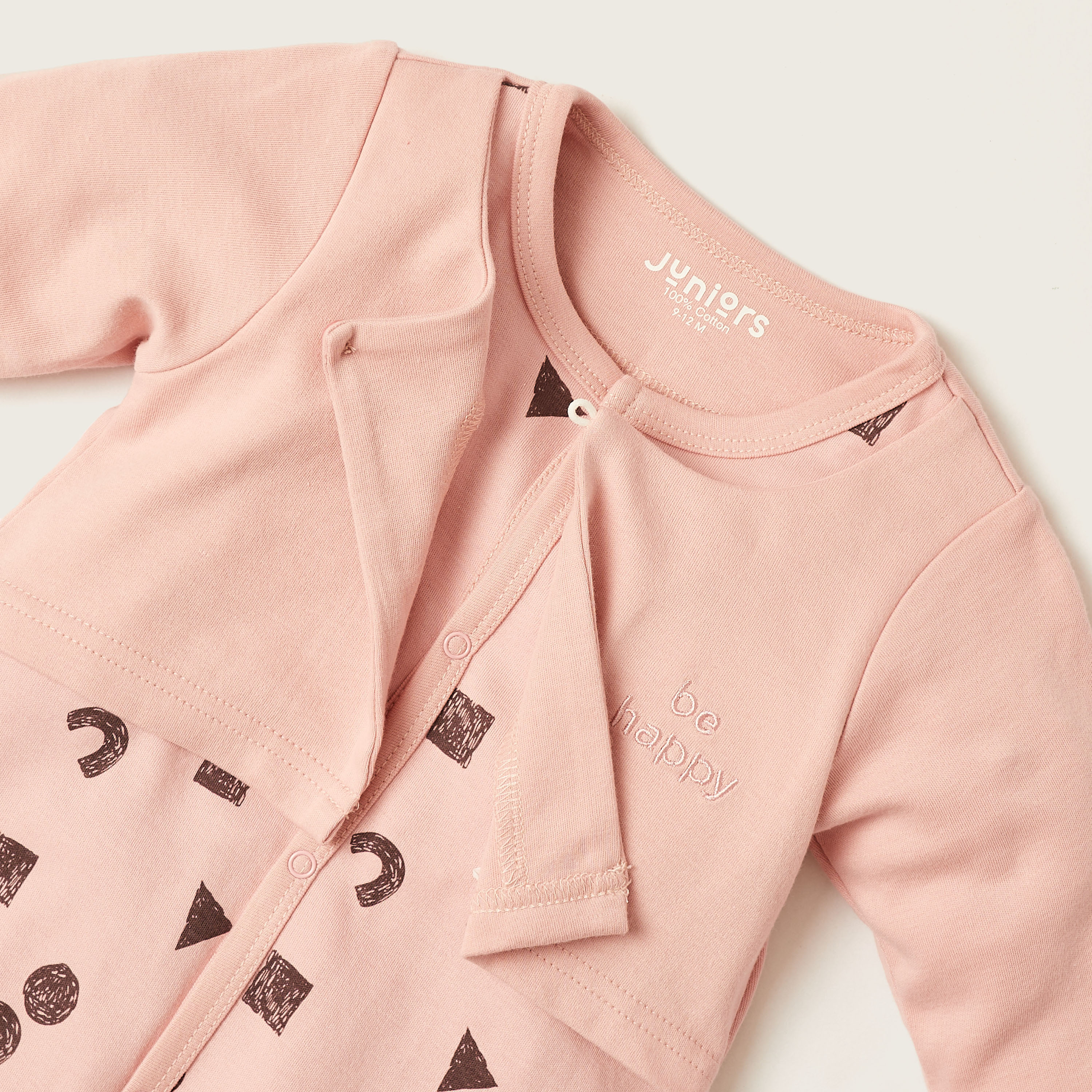 Juniors Printed Sleepsuit with Long Sleeves-baby-girls-clothing-nightwear-sleepsuits-image-3