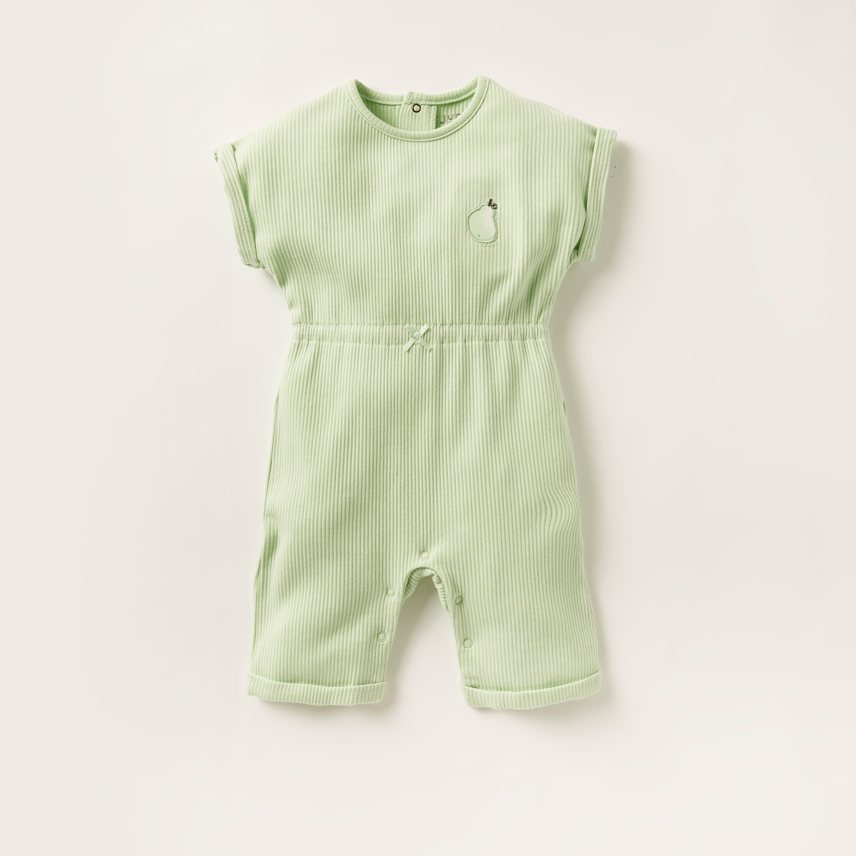 بدلة نوم مضلعة بأكمام قصيرة من جونيورز-baby-girls-clothing-nightwear-sleepsuits-image-1
