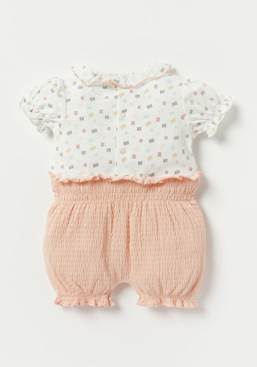 Juniors All-Over Print Romper with Short Sleeves and Bow Detail-Rompers%2C Dungarees and Jumpsuits-image-3