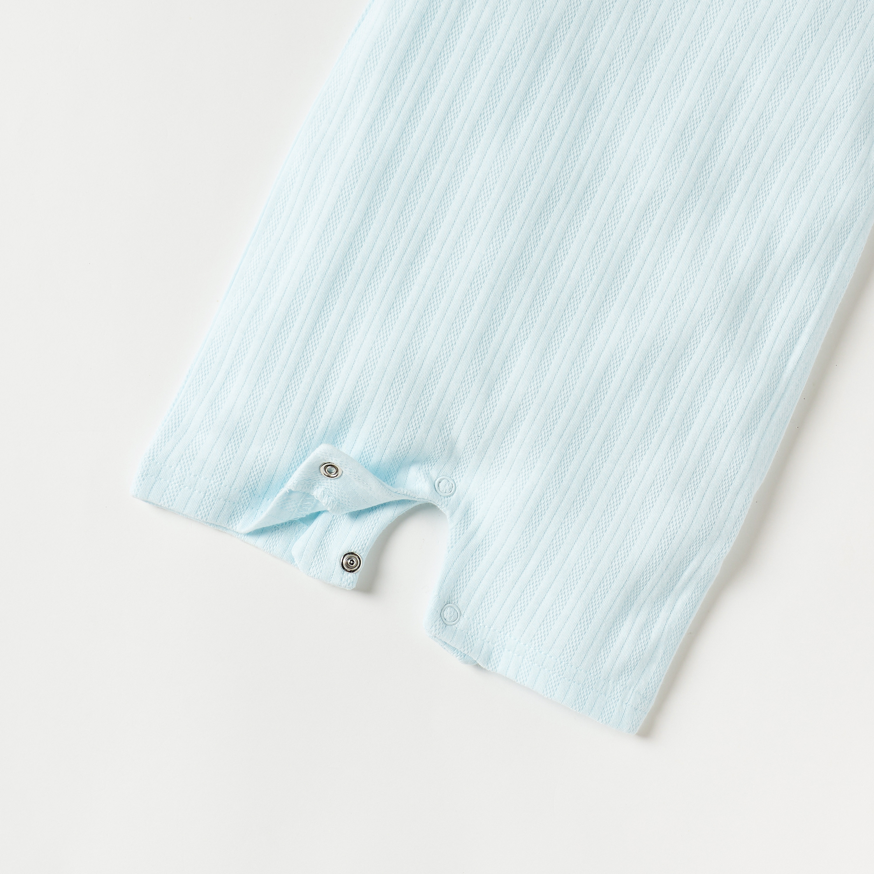 Juniors Ribbed Romper with Short Sleeves and Round Neck-baby-boys-clothing-rompers-image-3