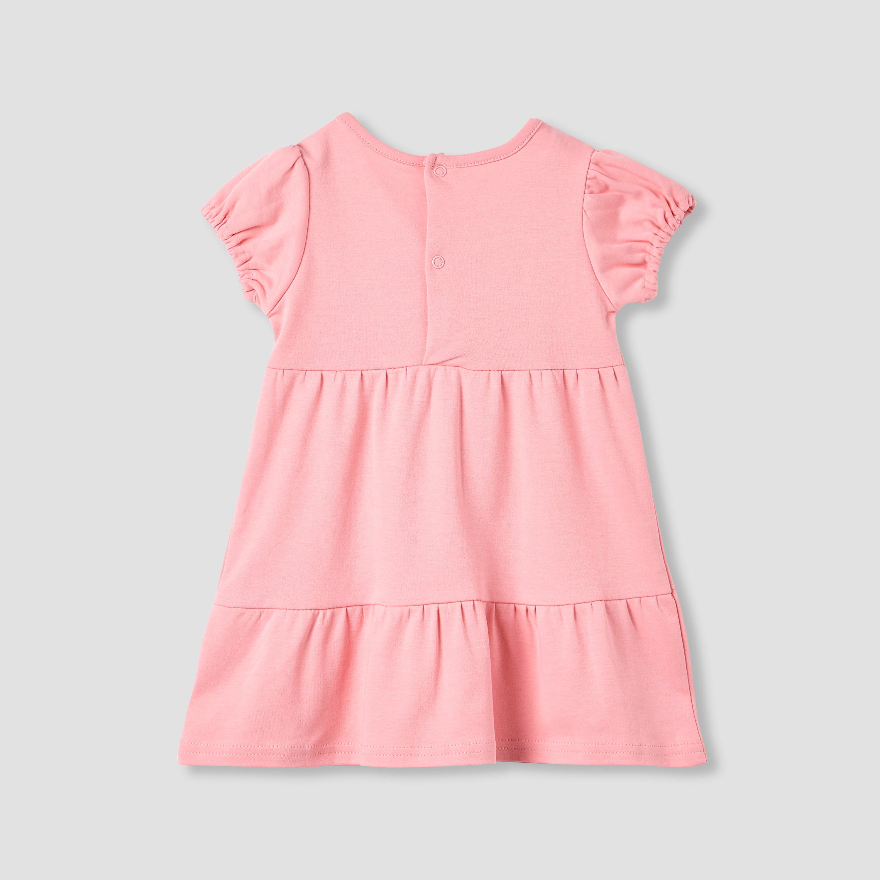 فستان قطن بأكمام منفوخة بزينة أزهار من جونيورز-baby-girls-clothing-dressesandjumpsuits-image-2