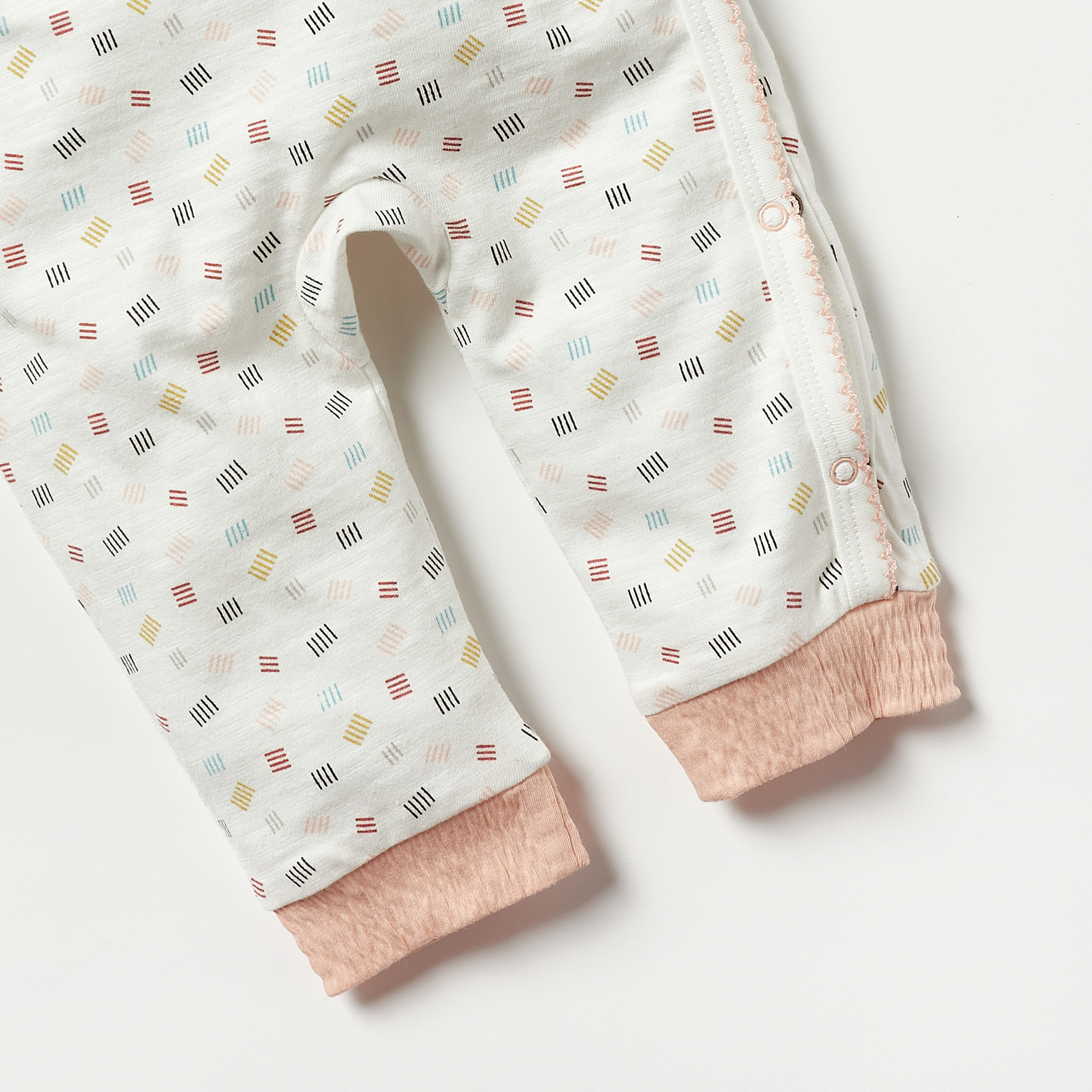 Juniors Printed Sleepsuit with Long Sleeves and Button Closure-baby-girls-clothing-nightwear-sleepsuits-image-3