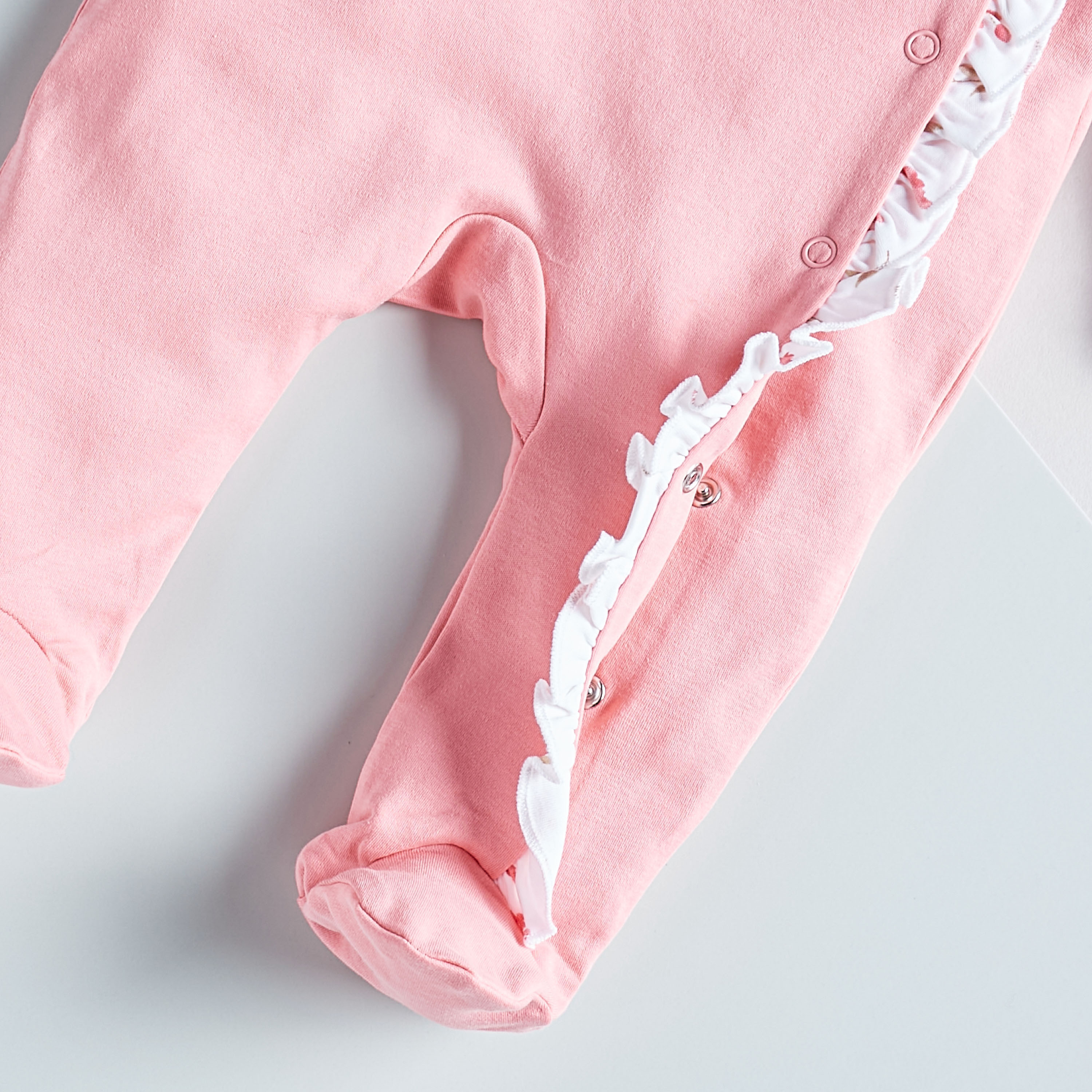 Juniors Heart Applique Cotton Closed Feet Sleepsuit-baby-girls-clothing-nightwear-sleepsuits-image-3